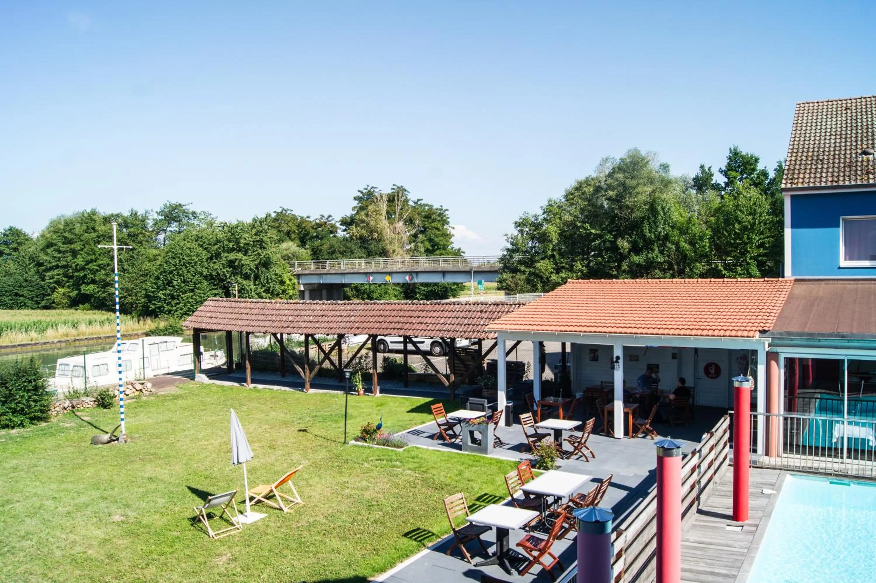 Patio in Hotel Restaurant Argos, Strasbourg Nord