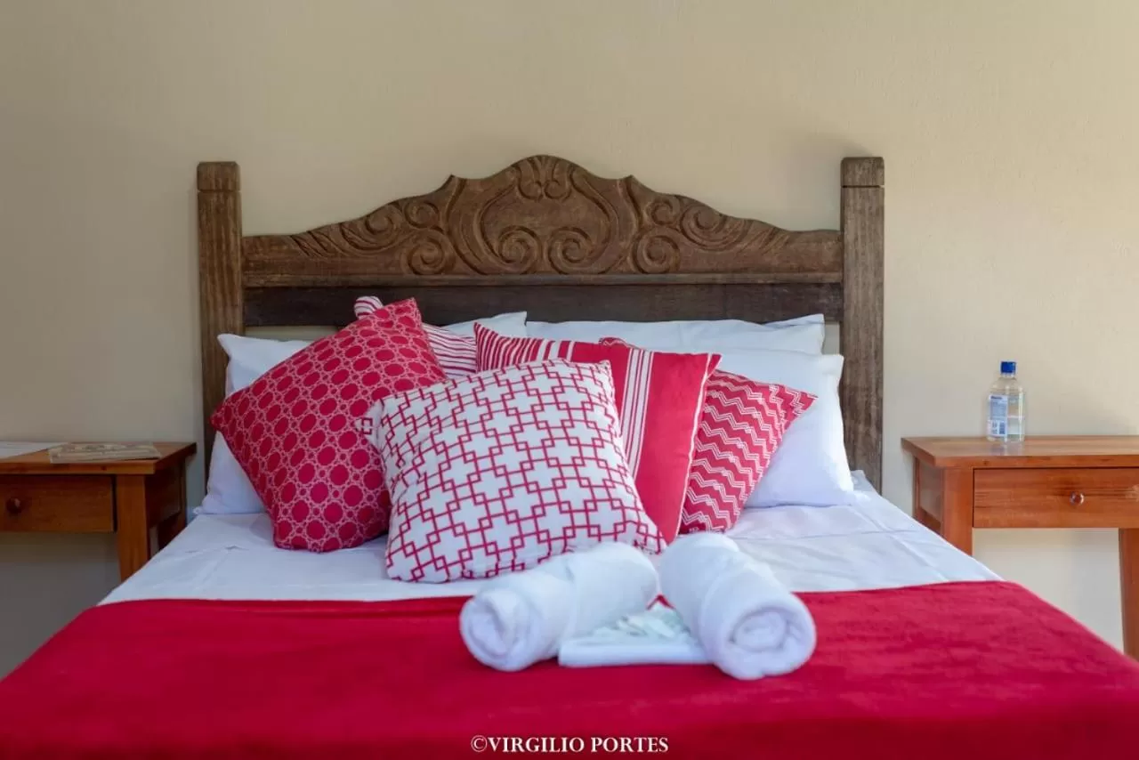 Bed in Pousada Recanto da Lu