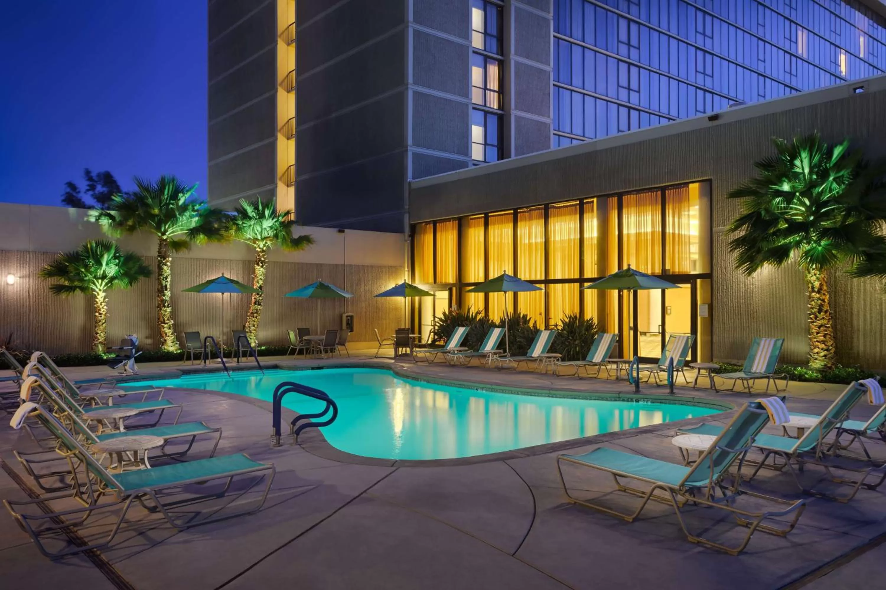 Pool view in Hilton Sacramento Arden West