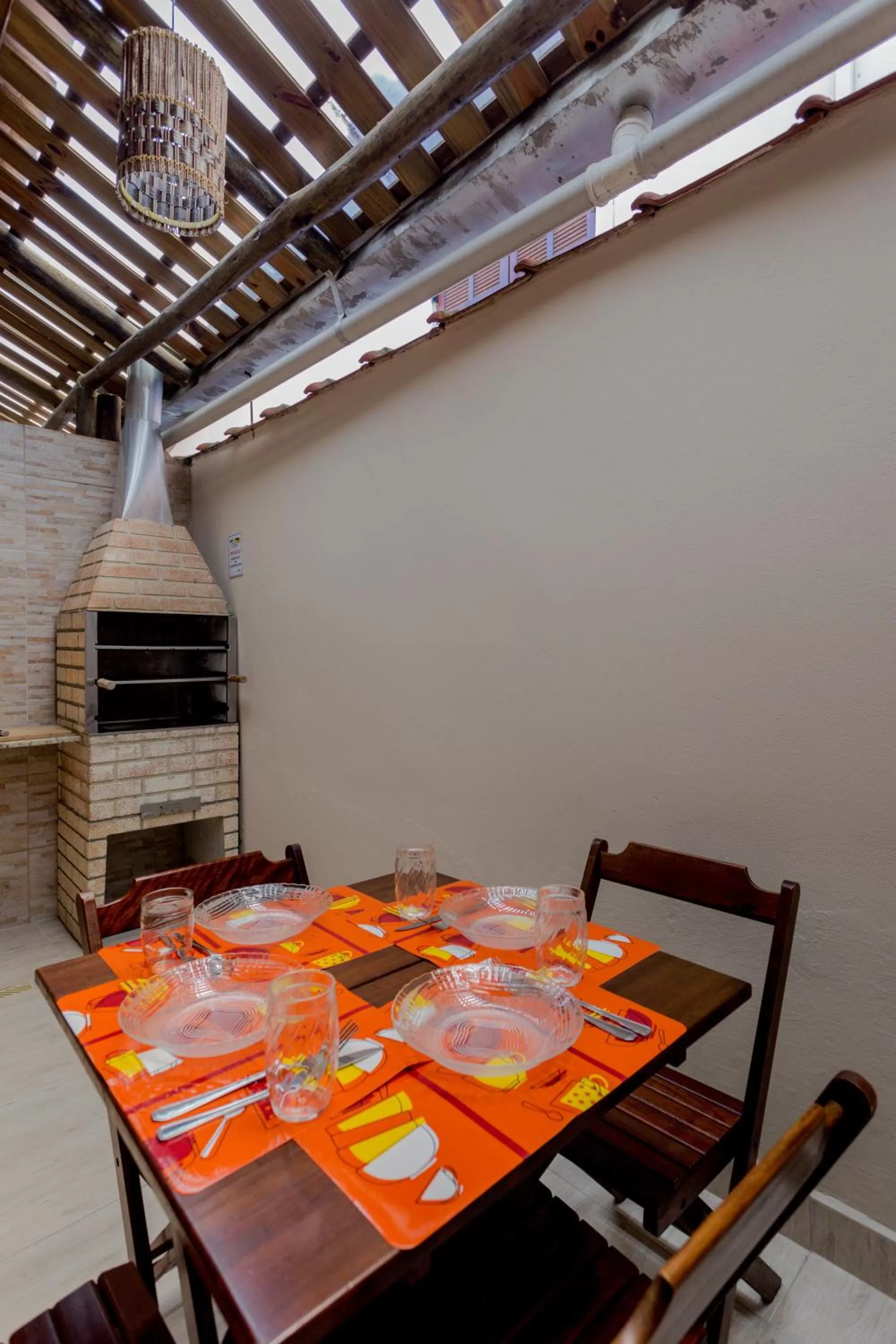 BBQ facilities in Pousada Chalés do Julião