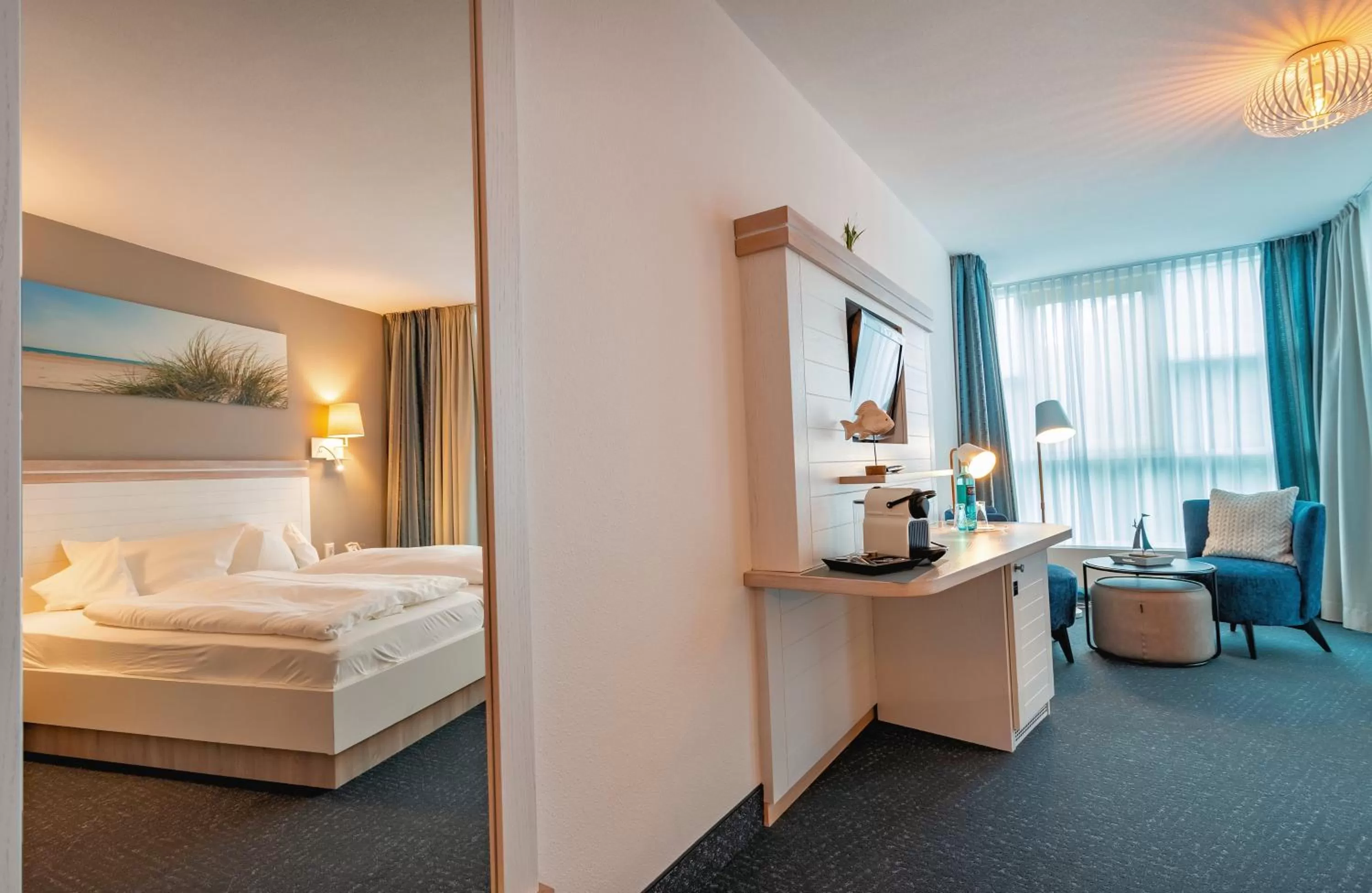 Photo of the whole room, Bed in Hotel Fährhaus