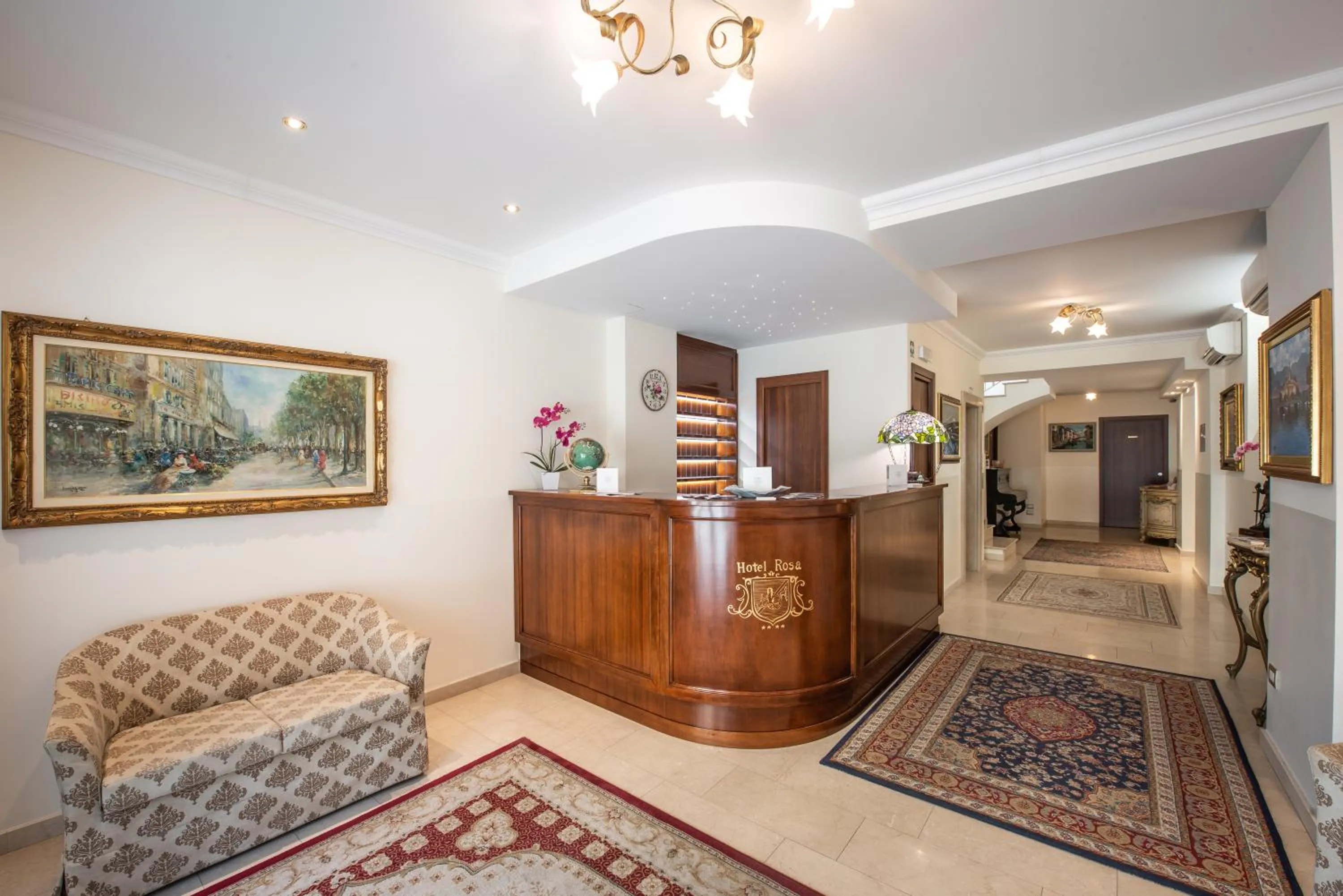 Lobby or reception in Hotel Rosa