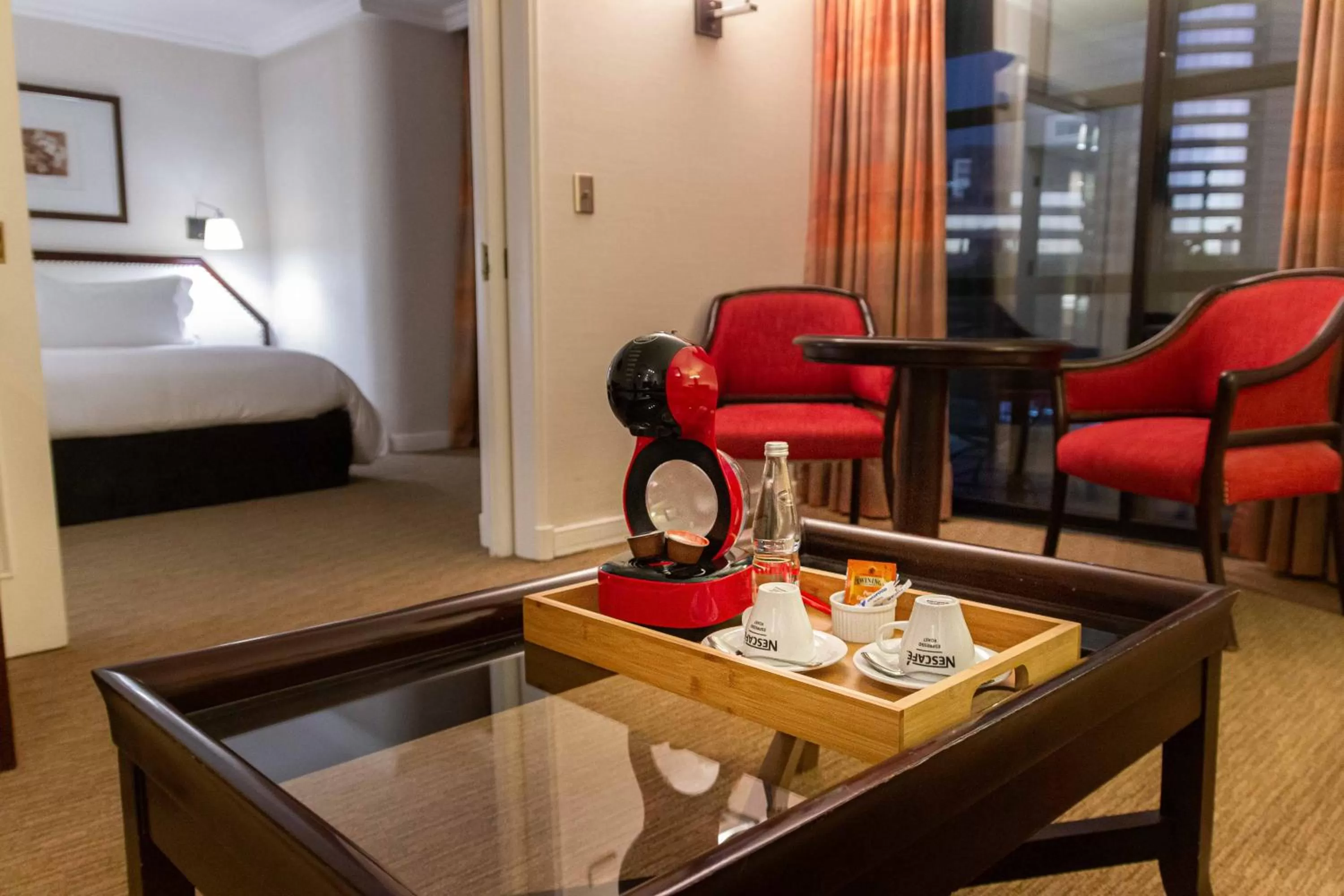 Coffee/tea facilities, Bed in Wyndham Garden Santiago Kennedy