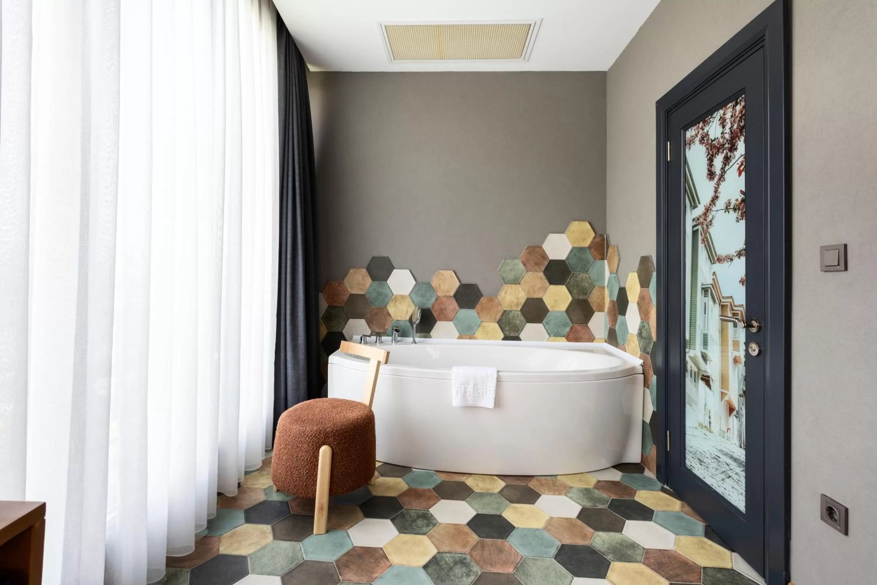 Bathroom in Istanbul Old City Colorful Houses Balat PETRION Hotel