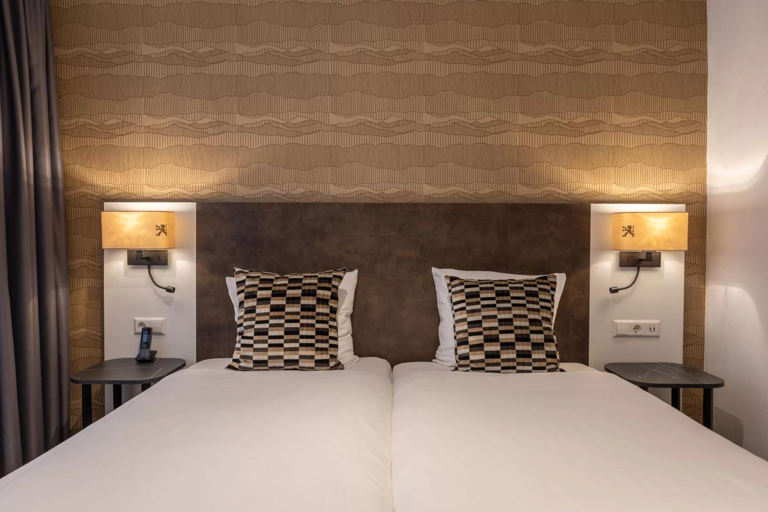 Bed in Hotel Amsterdam De Roode Leeuw