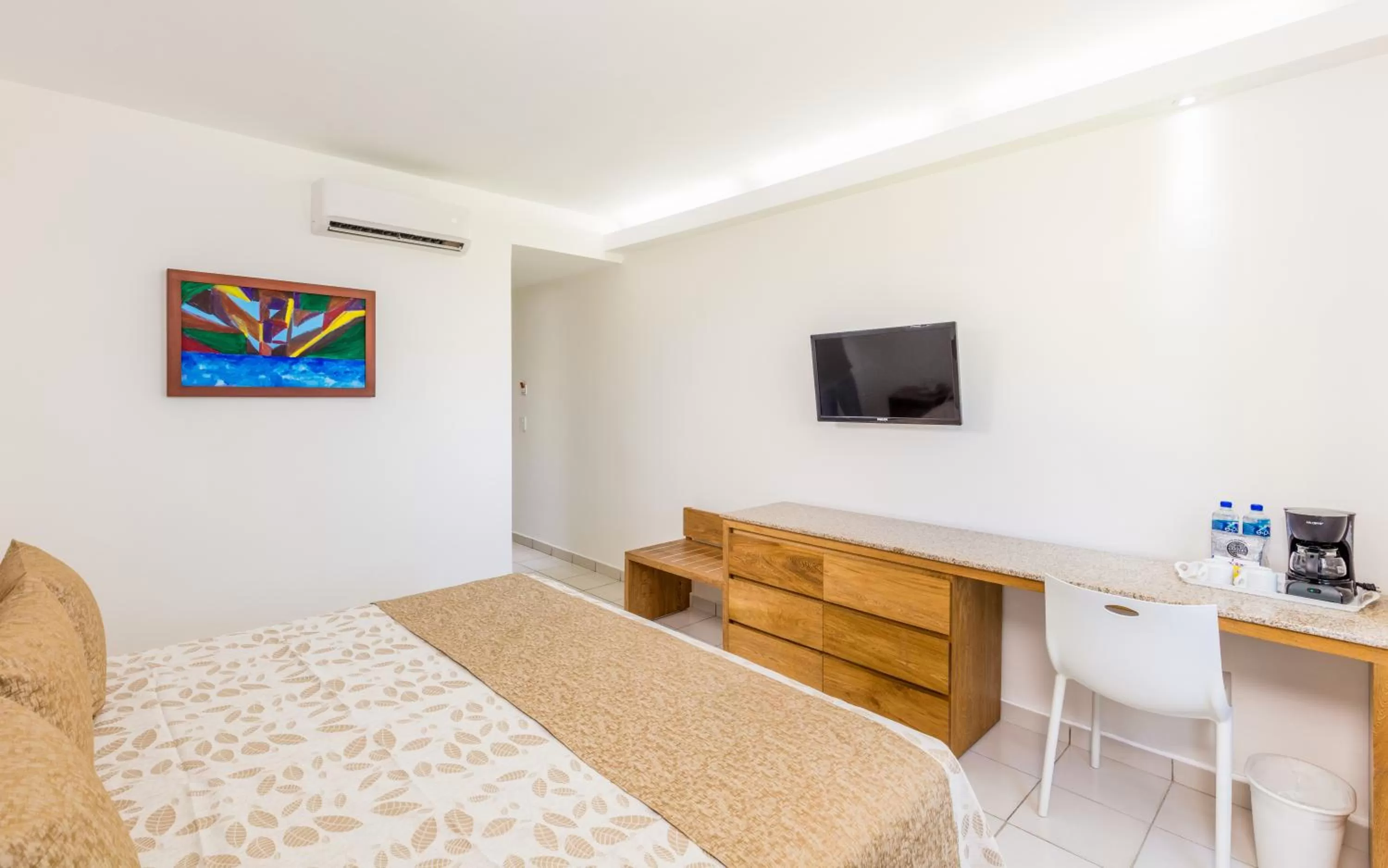 Seating area, Bed in Posada Real Puerto Escondido