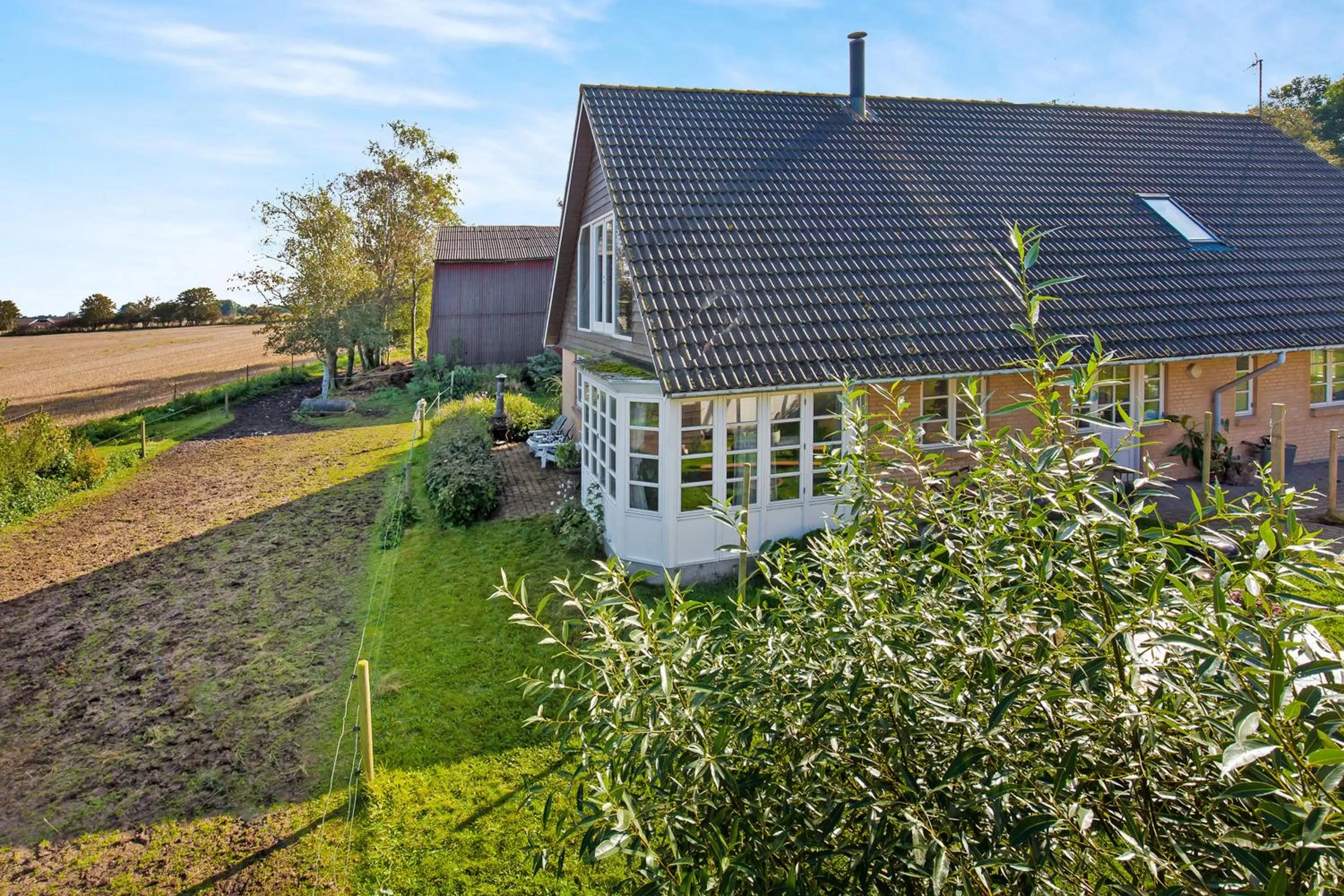 Bird's eye view in Skortskær Bondegårdsferie