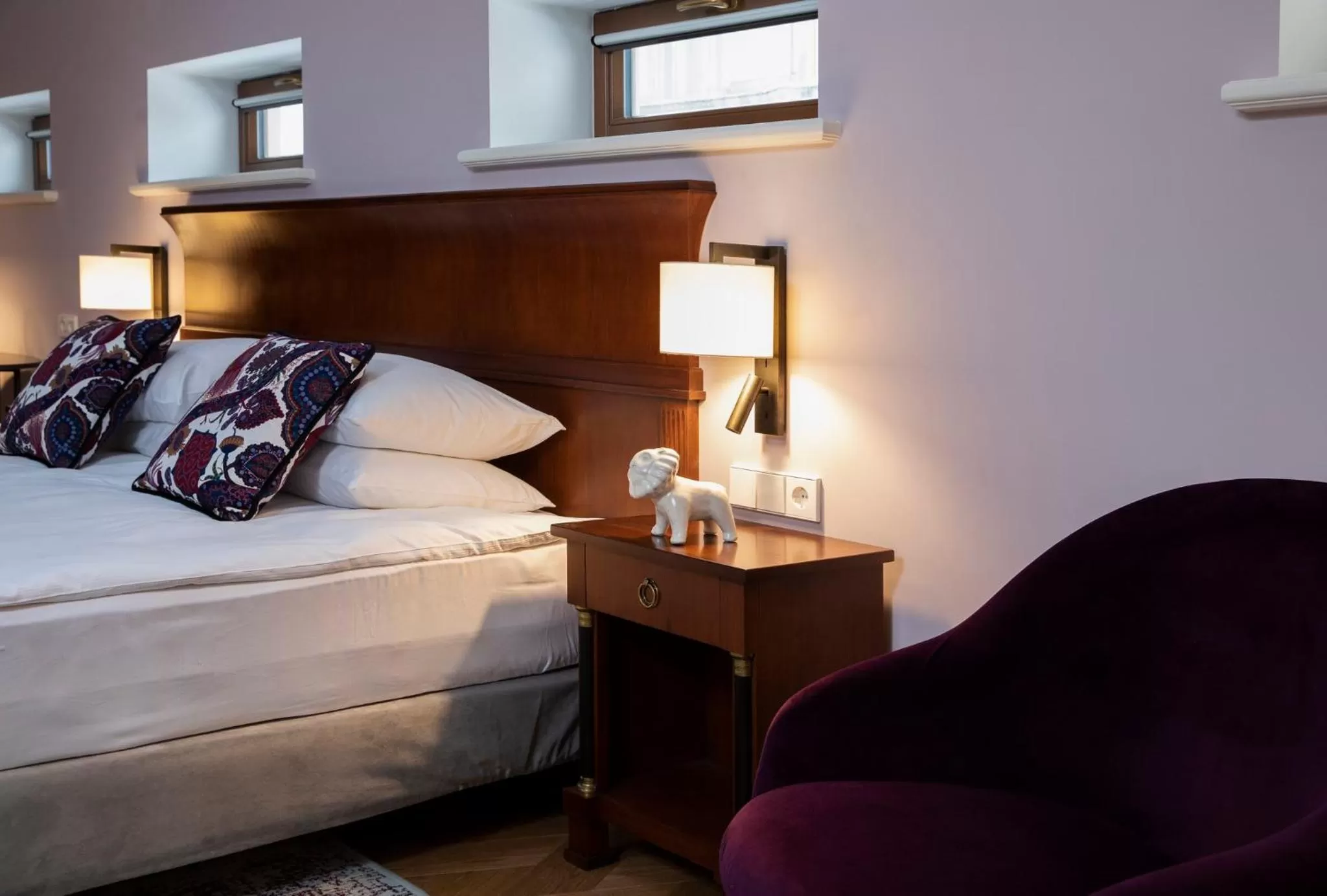 Bed in Leopolis Hotel