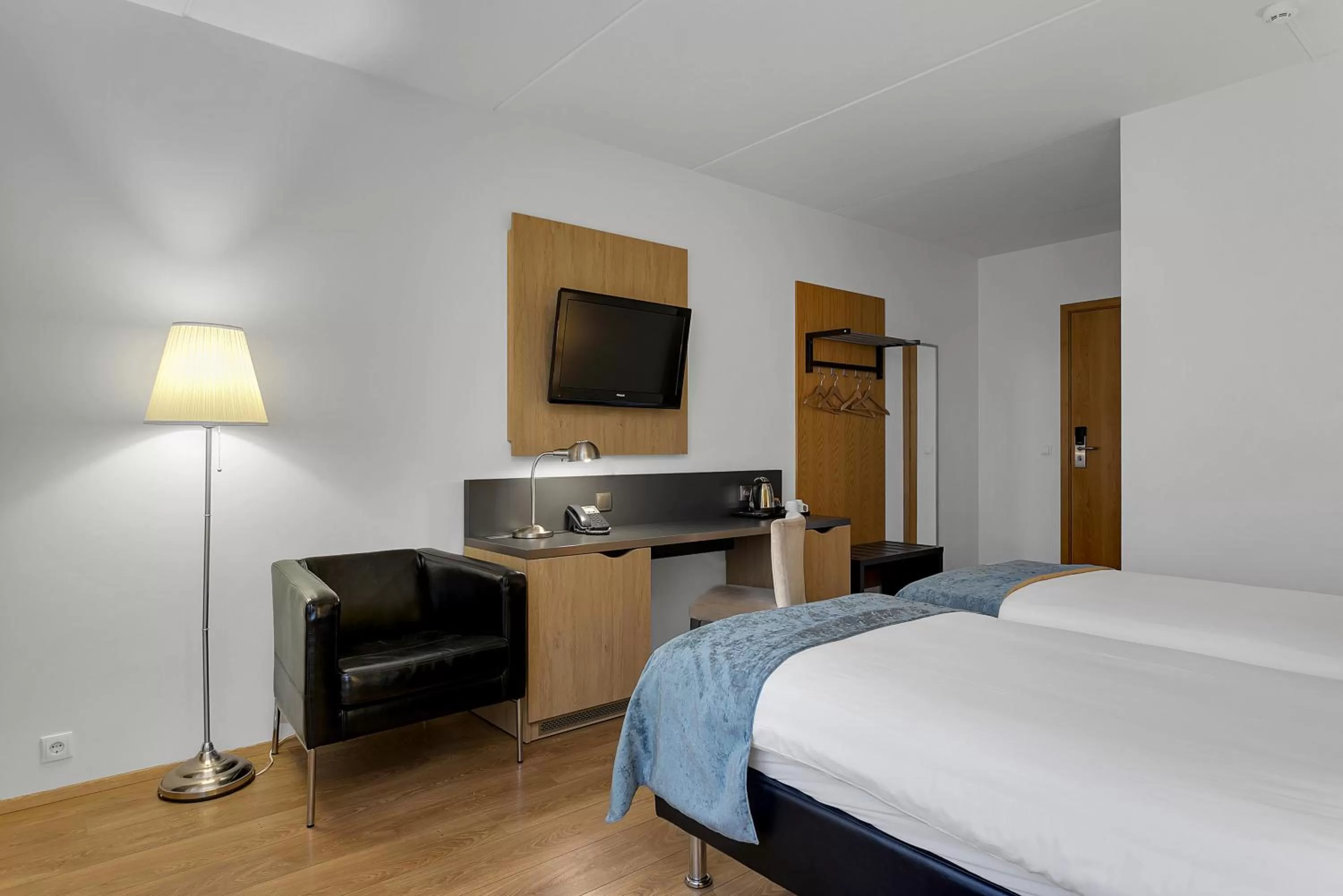 Bed in Aurora Hotel at Reykjavik-Keflavik Airport Terminal KEF