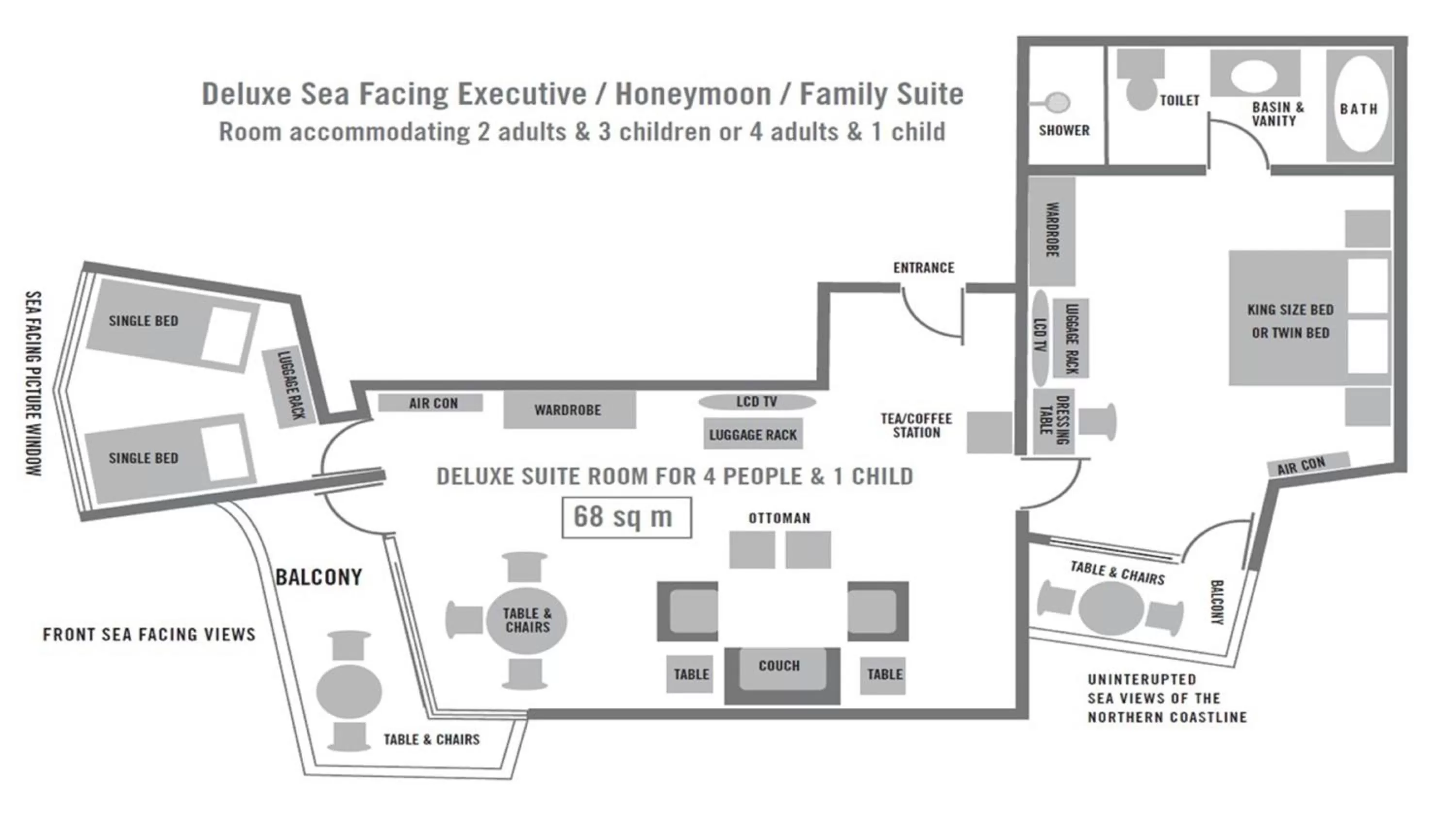 Floor plan in Blue Waters Hotel