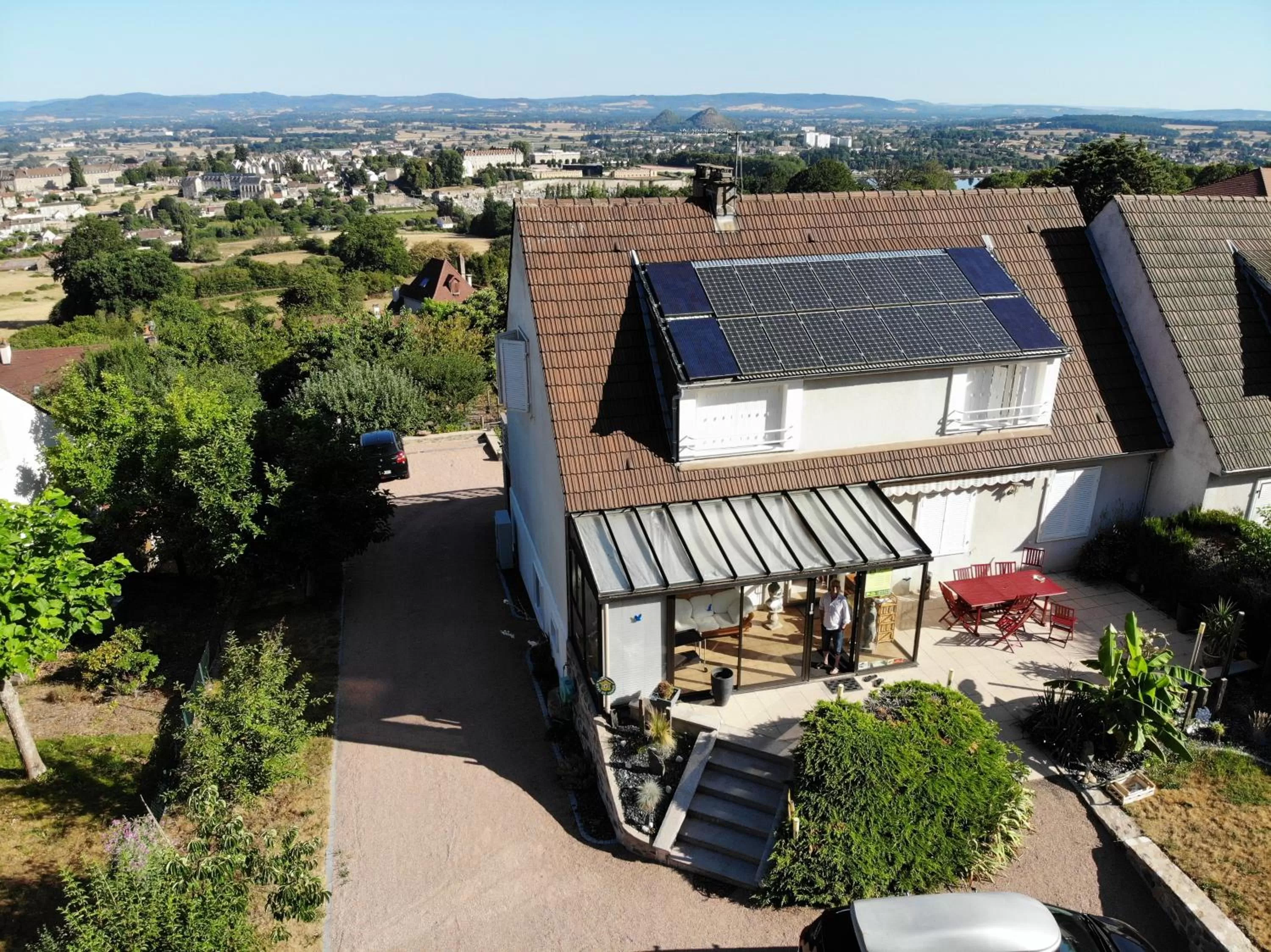 Bird's eye view in Chambres d'hotes à Autun