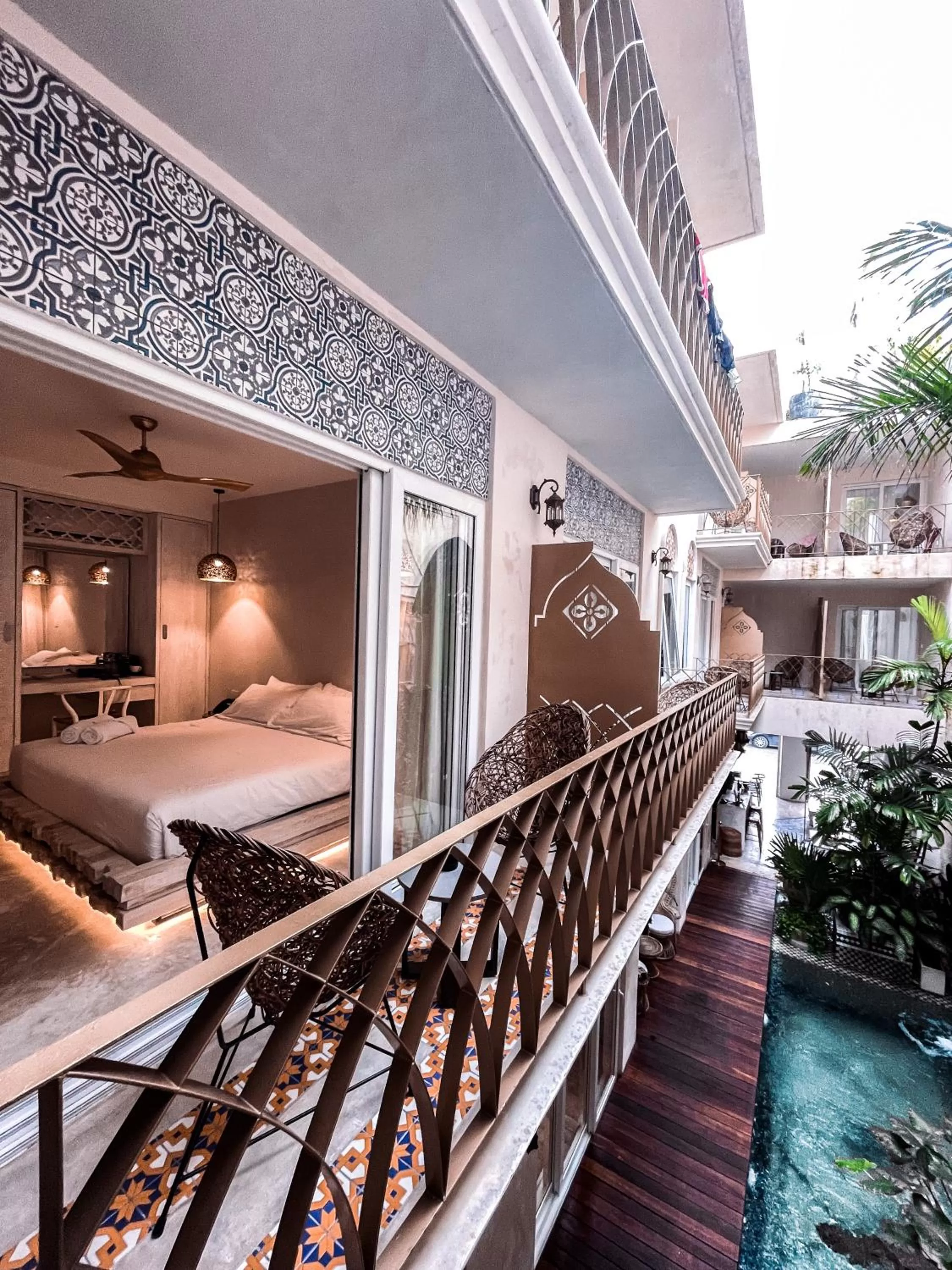 Patio, Bed in Layla Tulum - Adults Only