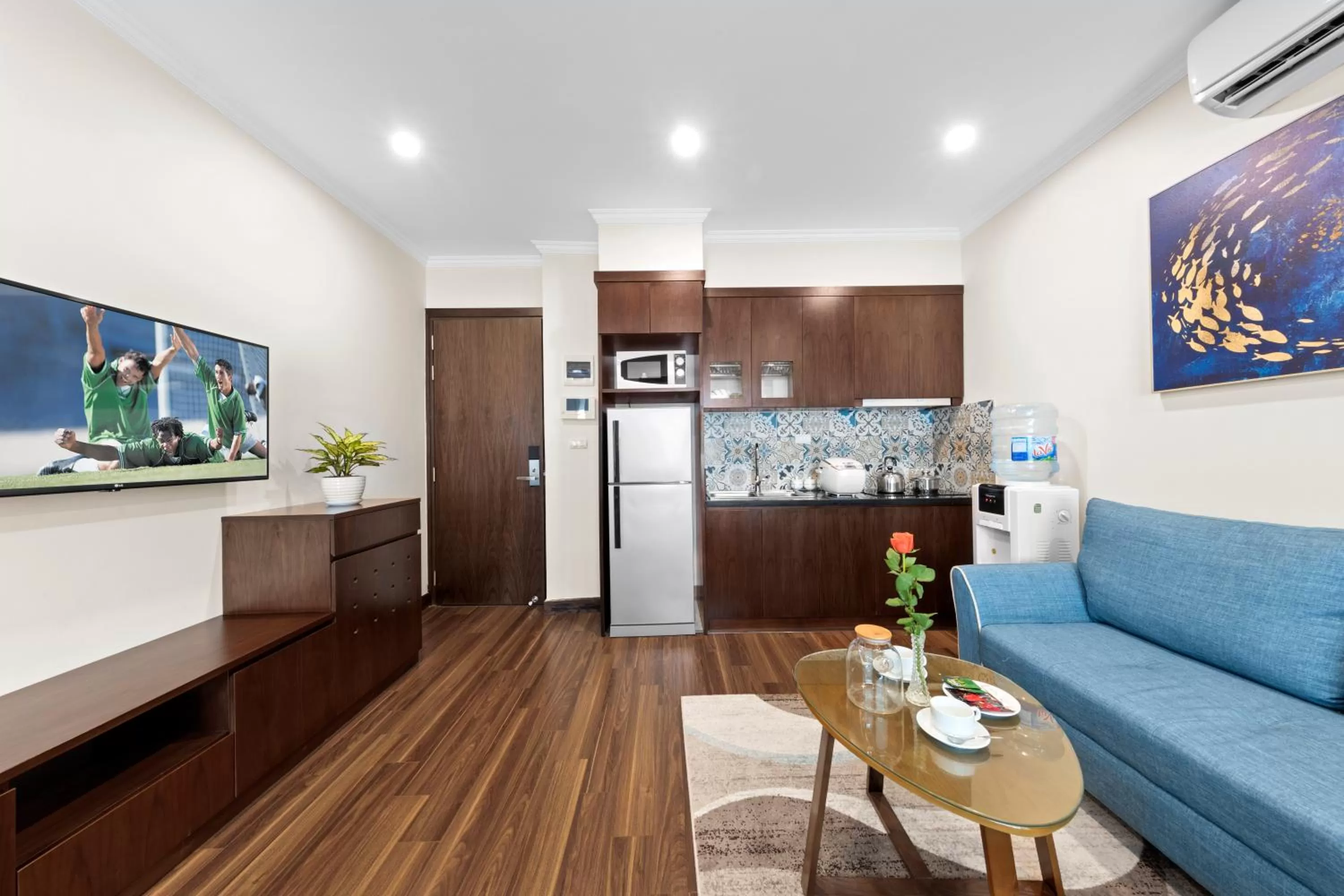 Living room in Newsky Serviced Apartment