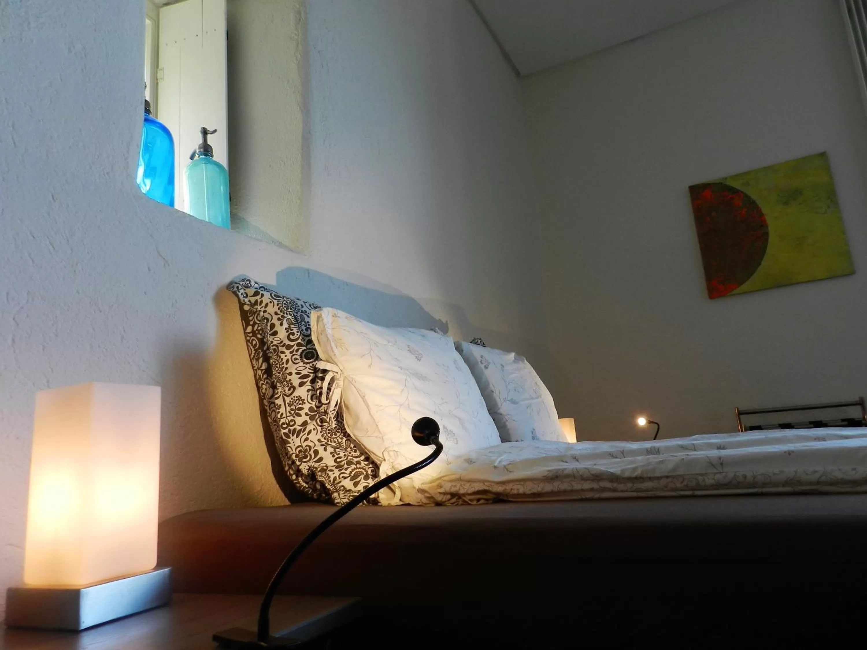 Bed in Blue Wall BnB