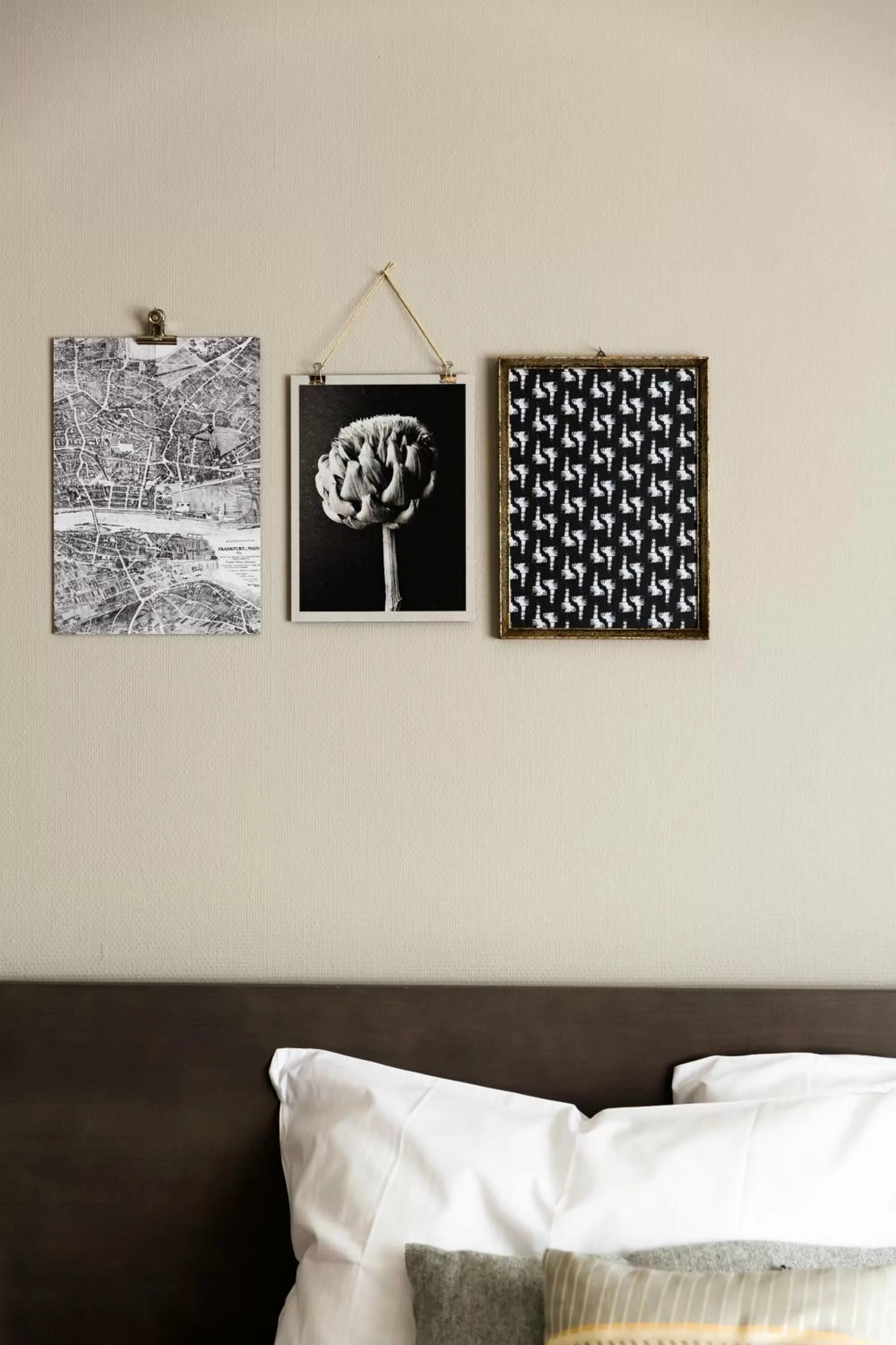 Decorative detail, Bed in Bold Hotel Frankfurt Messe