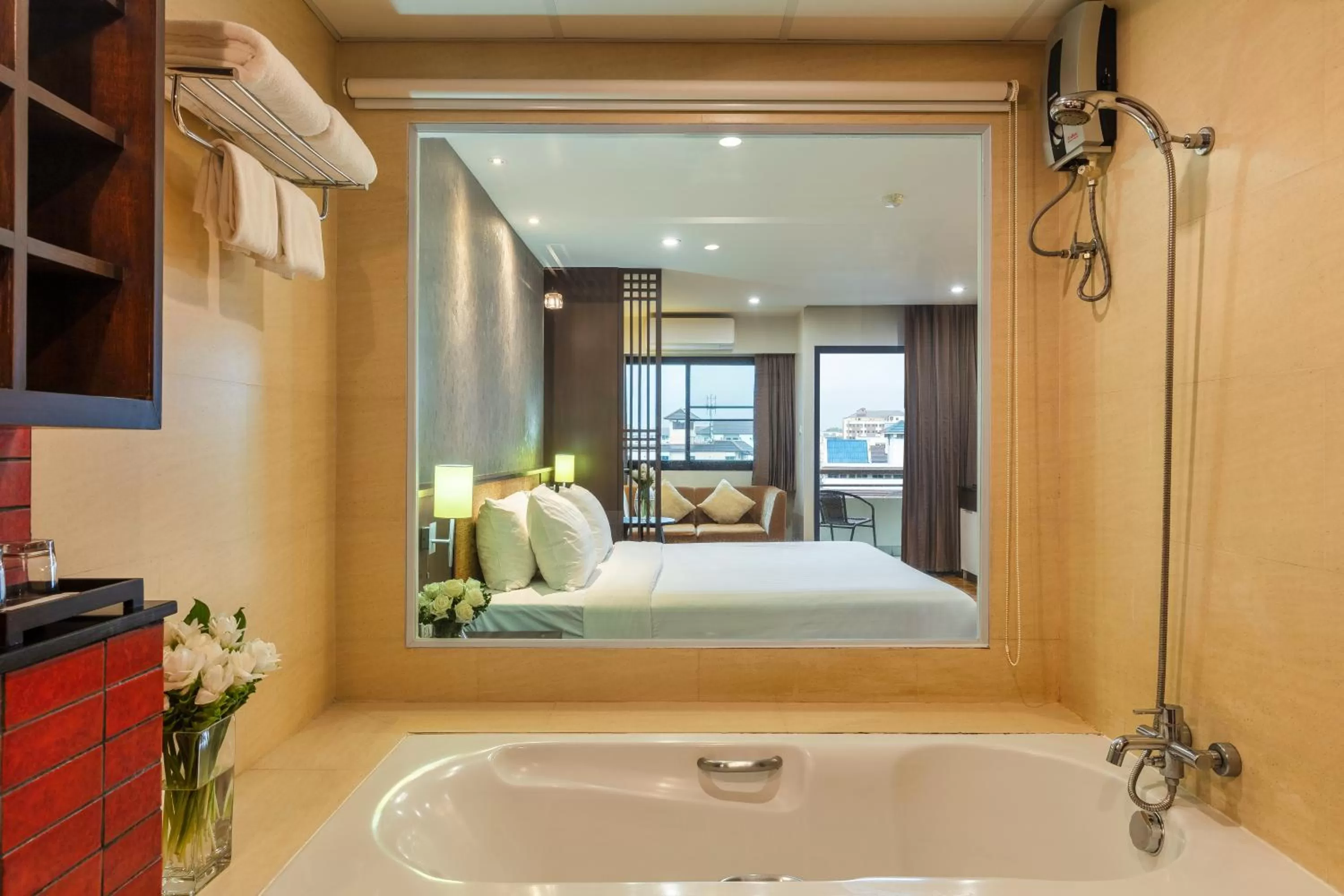Bath, Bed in The Grand Napat