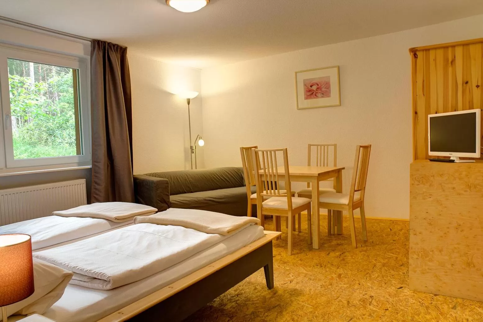 Bed in Biohotel Spöktal