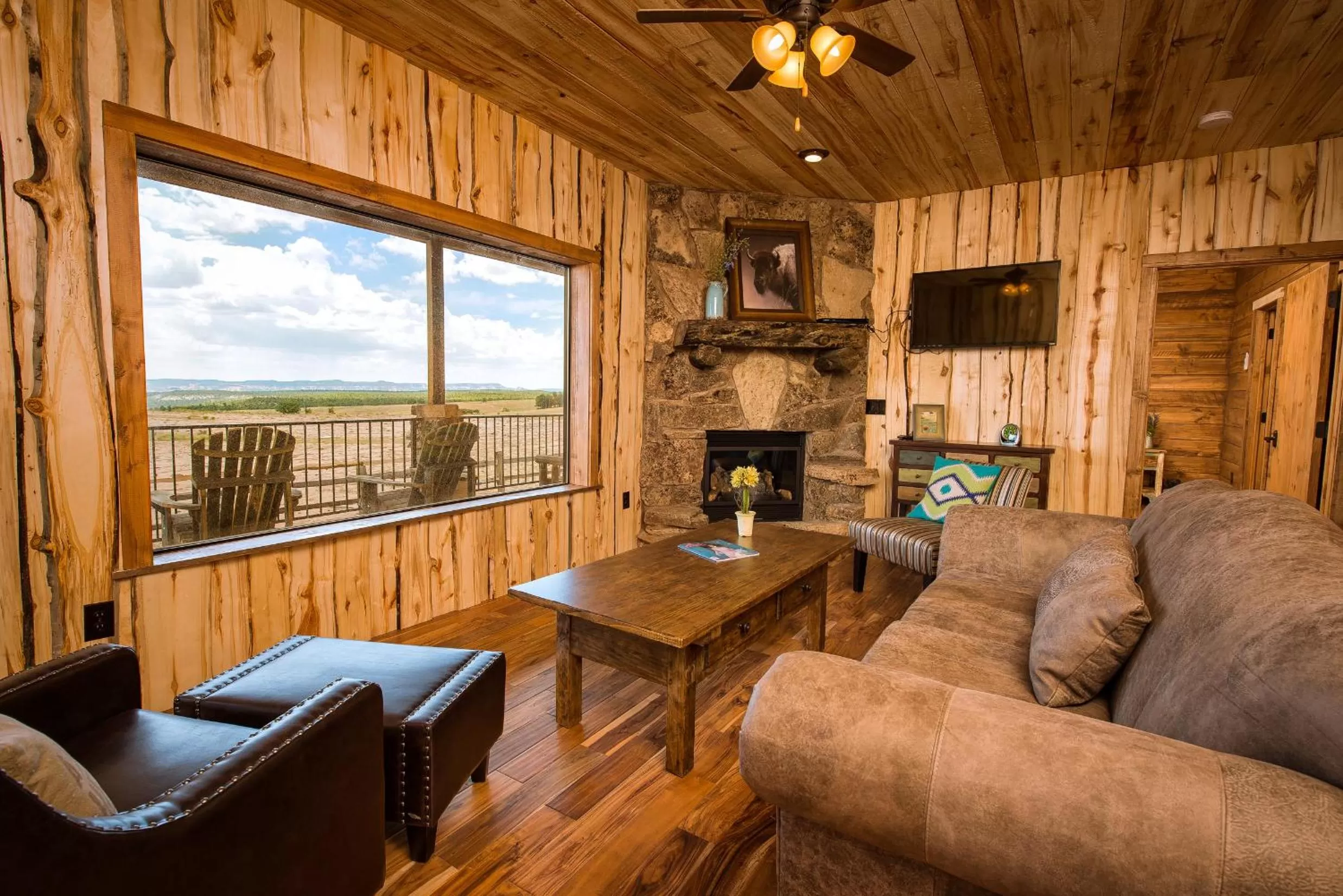 Living room in Zion Mountain Ranch