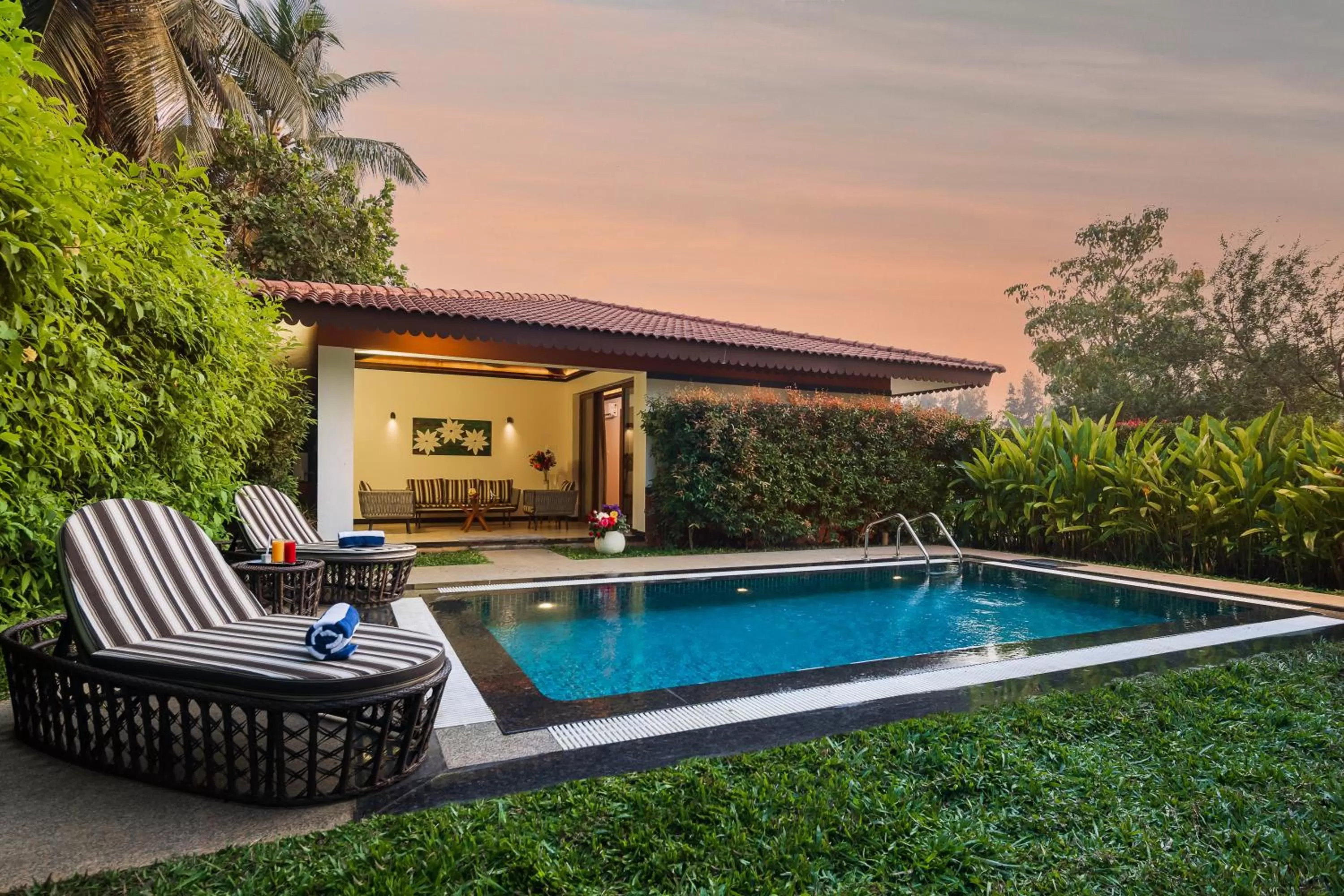 Pool view in Denissons Beach Resort, formerly Gamyam Retreat