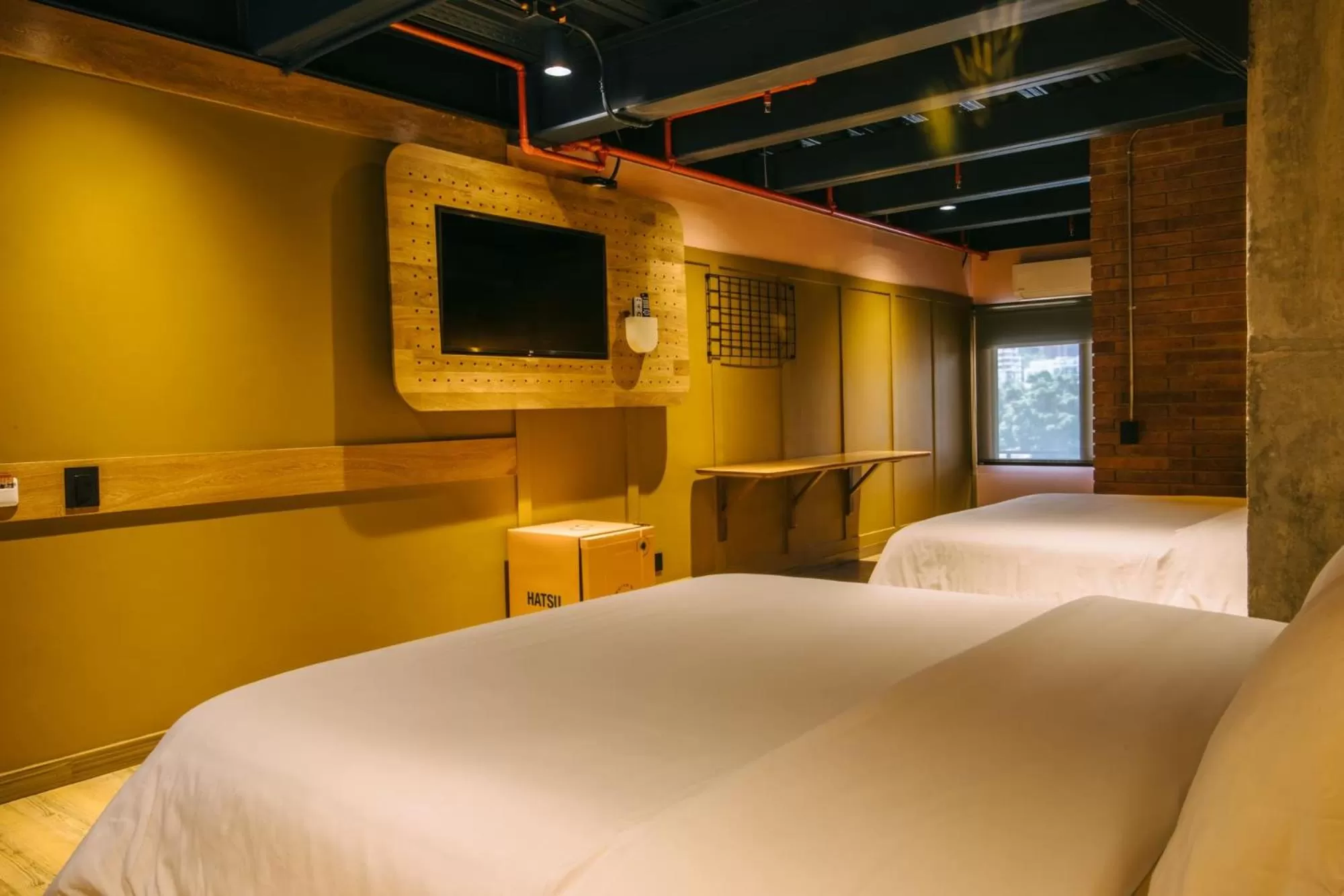 Photo of the whole room, Bed in The Somos Beats Hotel & Rooftop