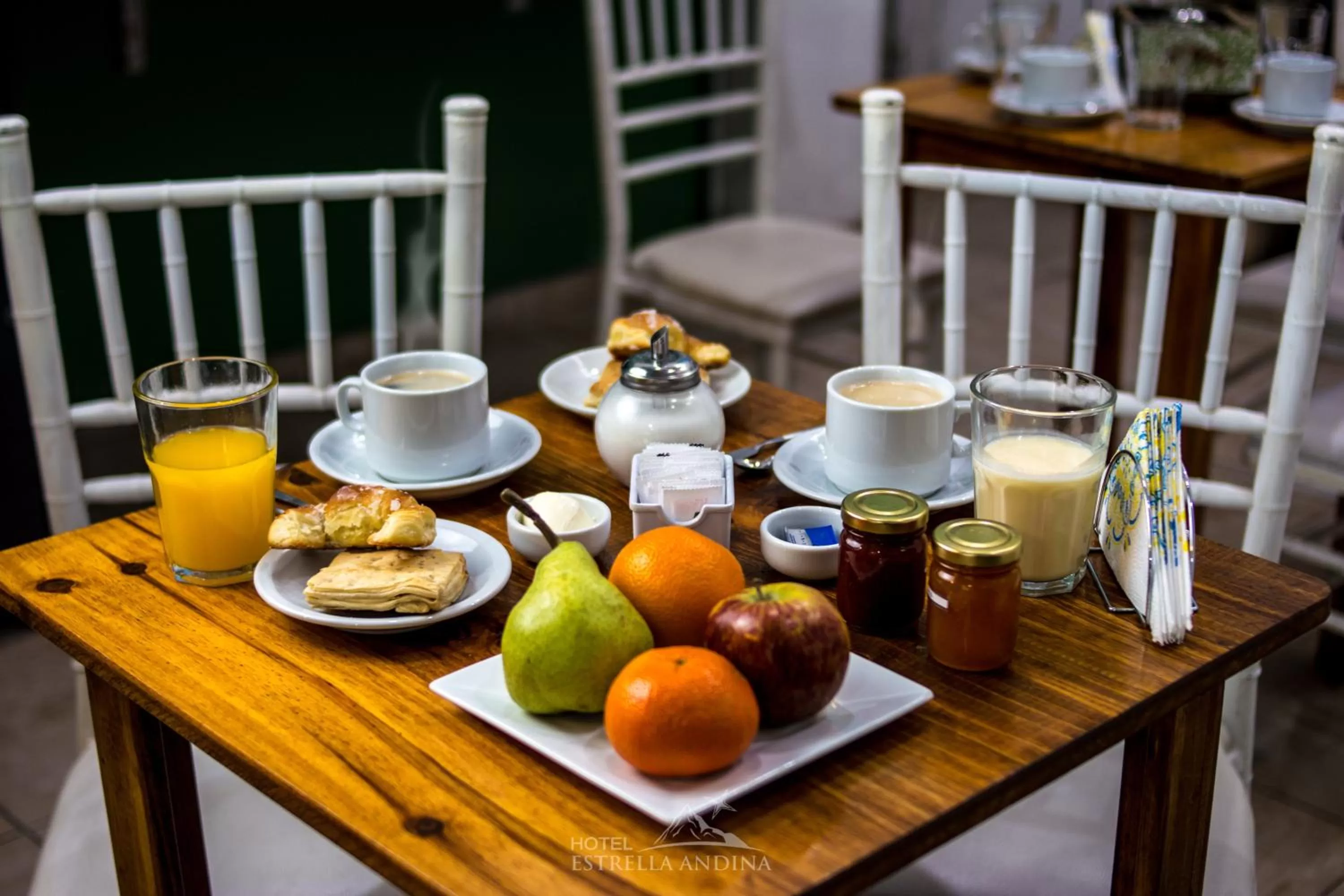 Continental breakfast in Hotel Estrella Andina