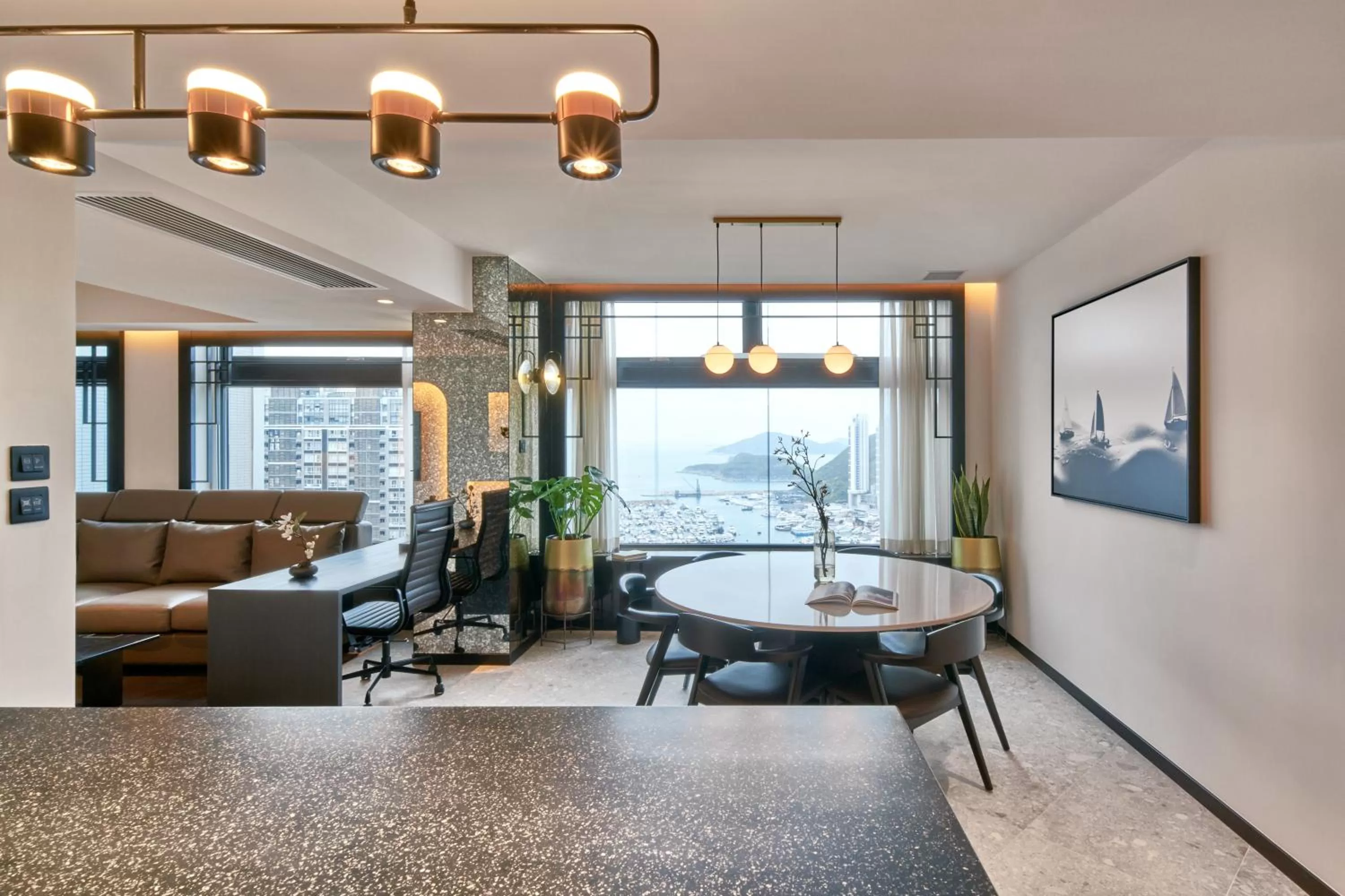 Seating area in the Arca