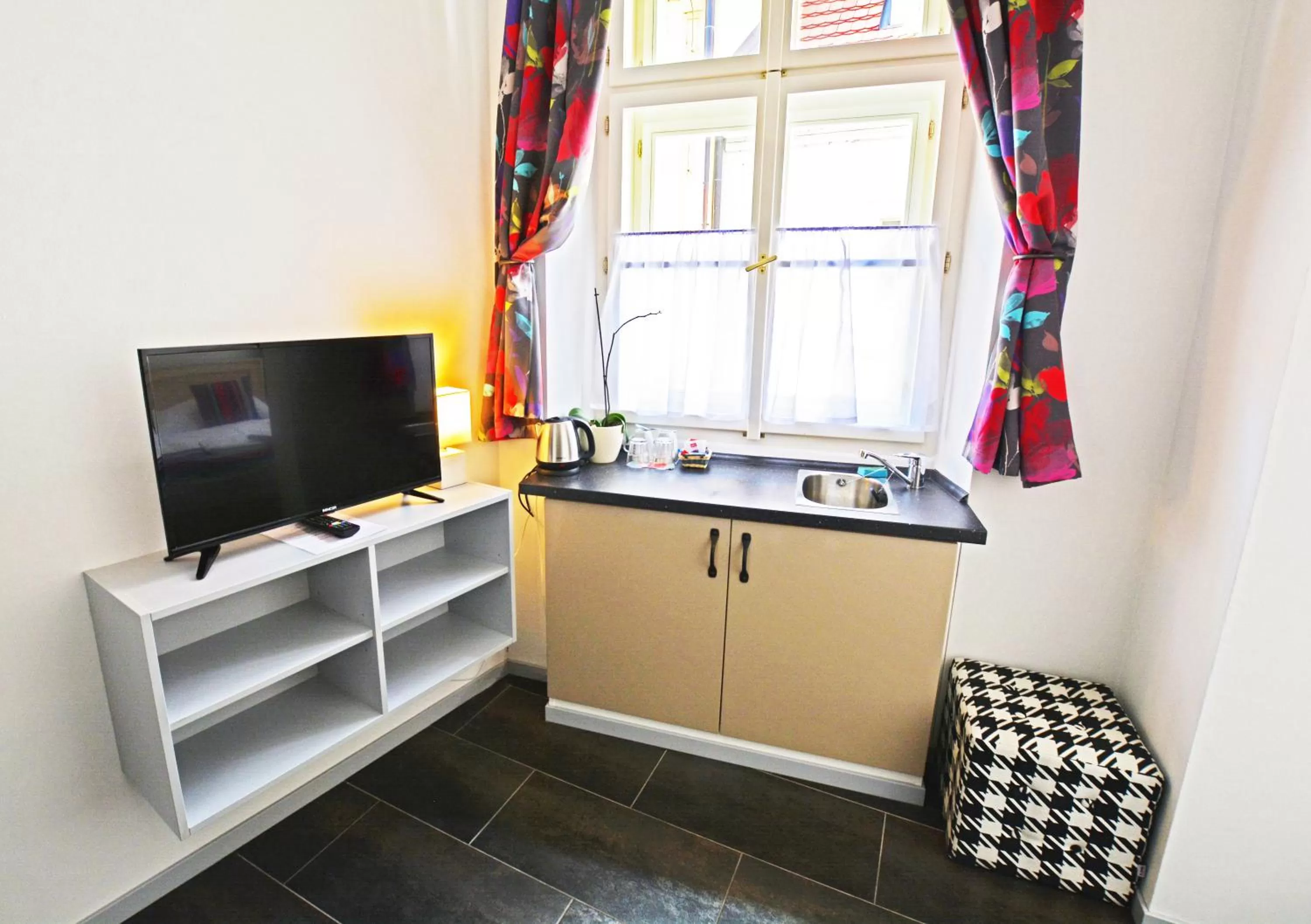 Kitchen or kitchenette, TV/Entertainment Center in Historic Centre Residence