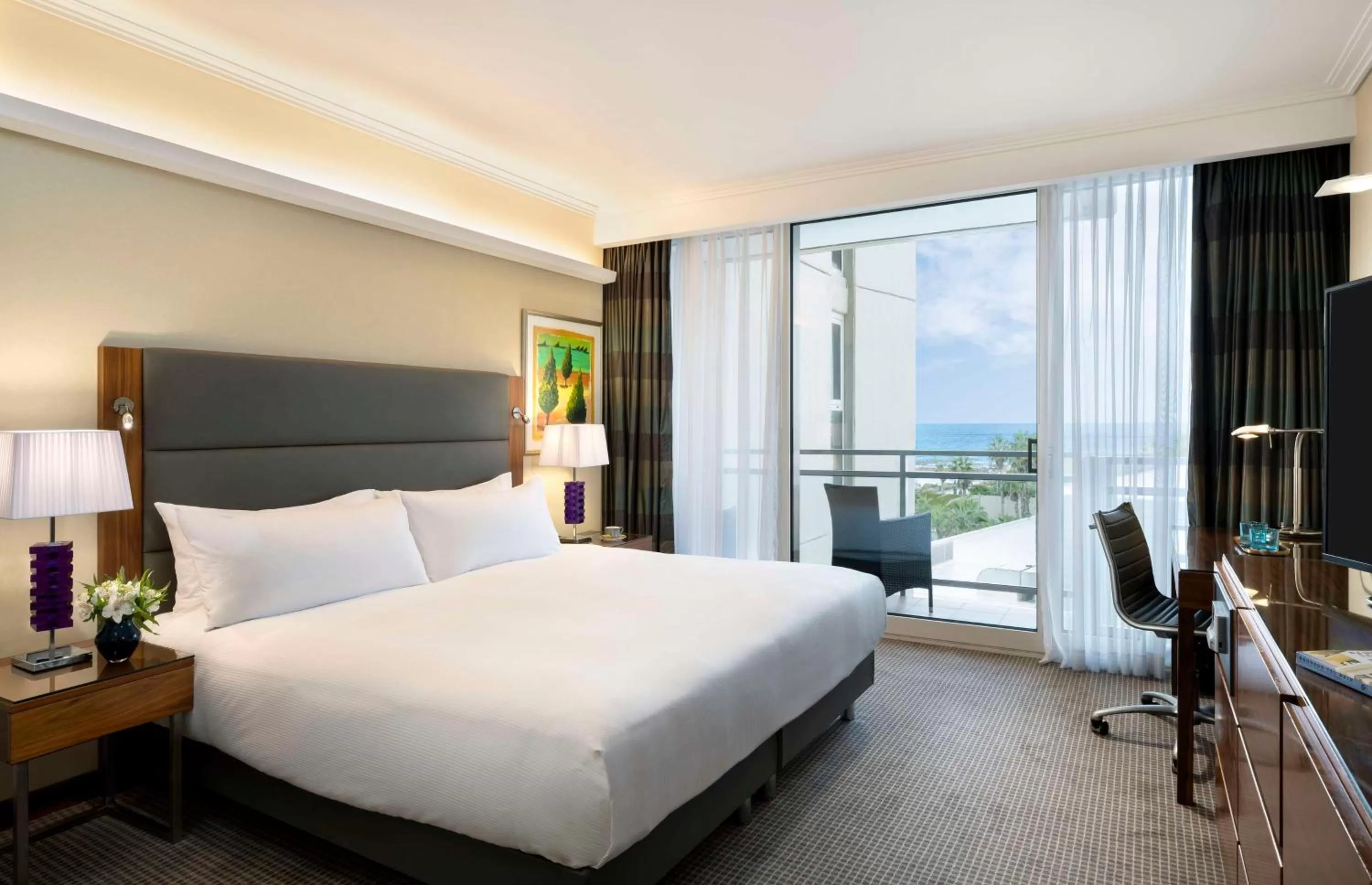 Bed in Hilton Tel Aviv Hotel