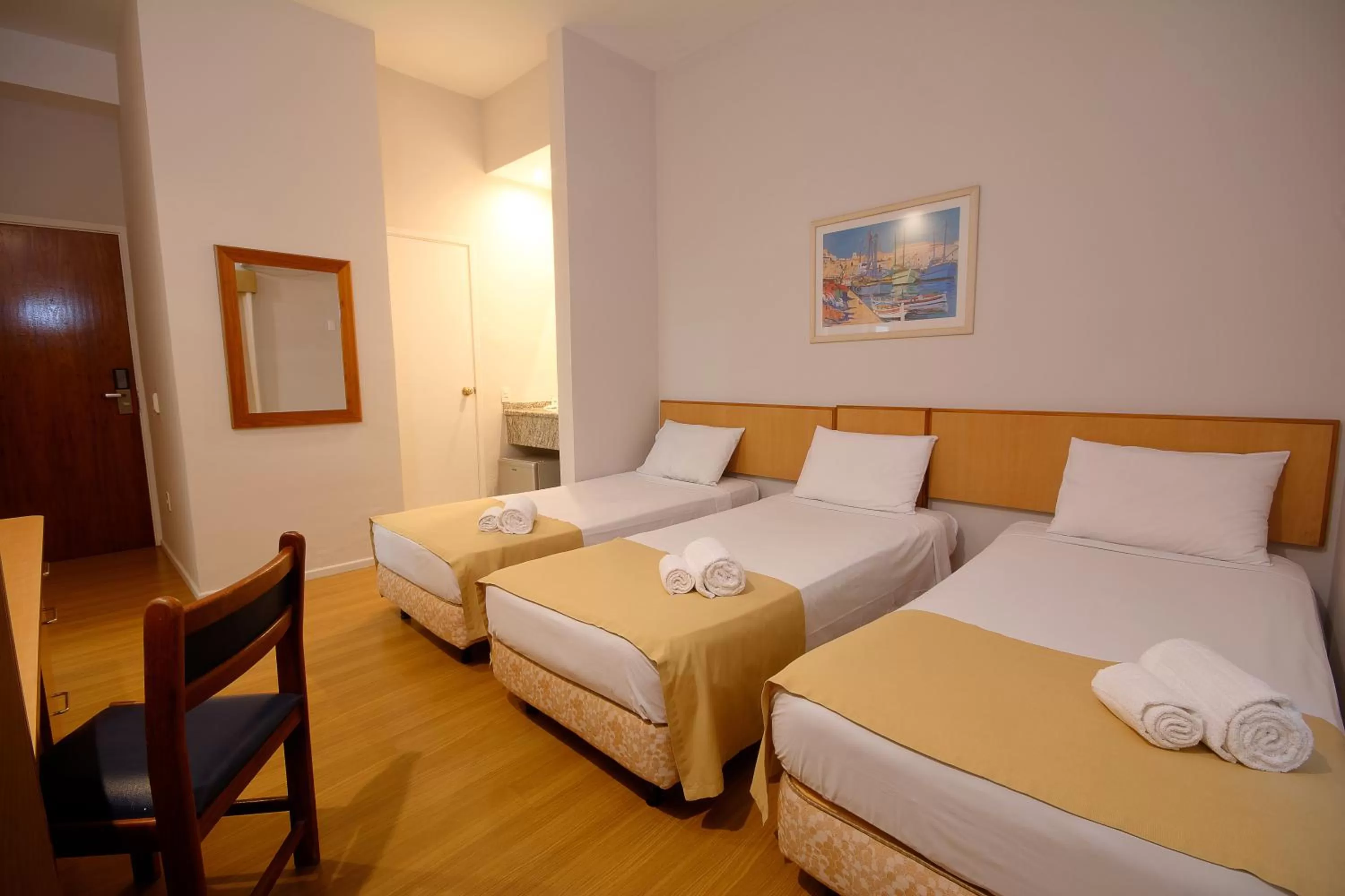 Bed in Fênix Hotel Limeira