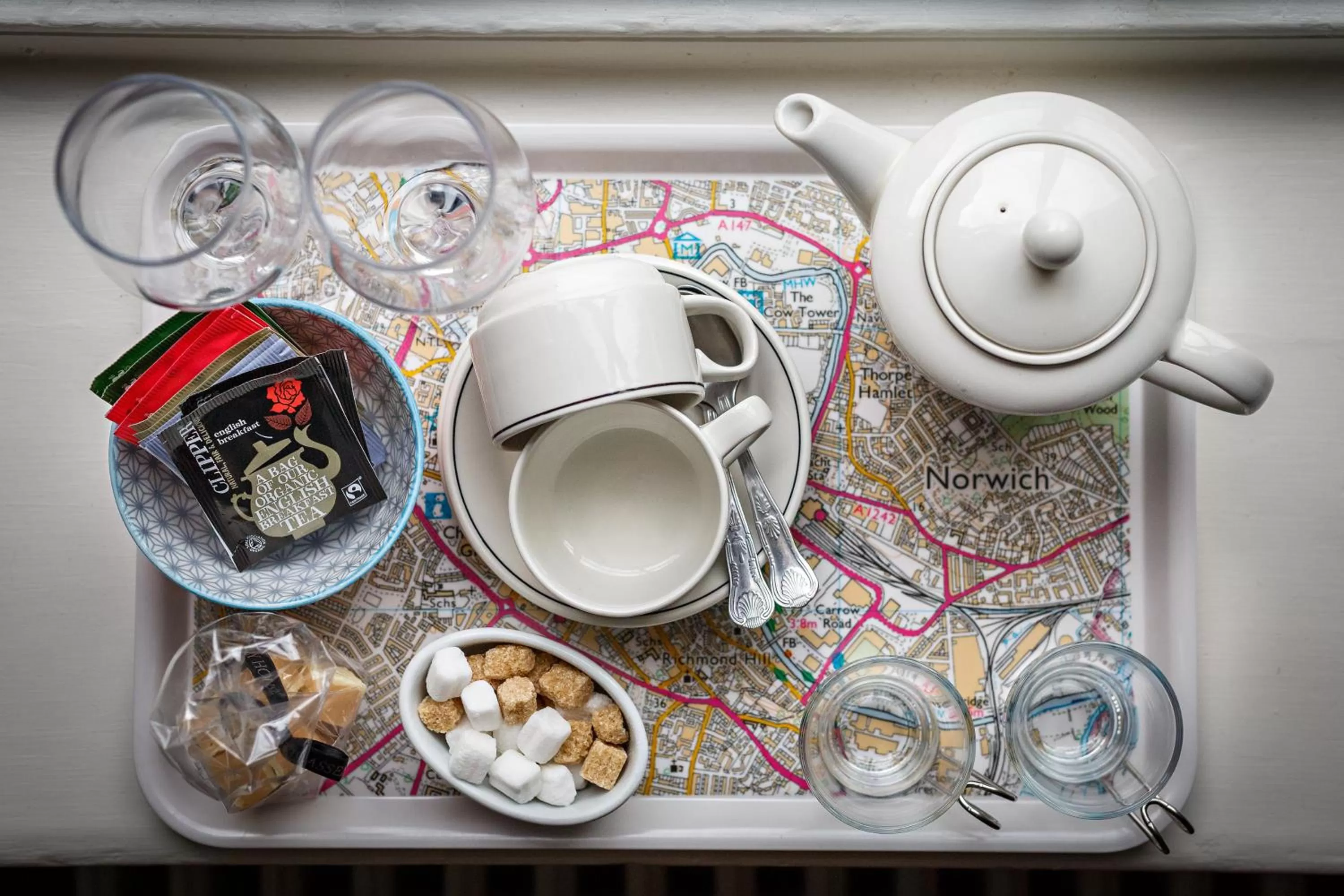 Coffee/tea facilities in The Assembly House in central Norwich