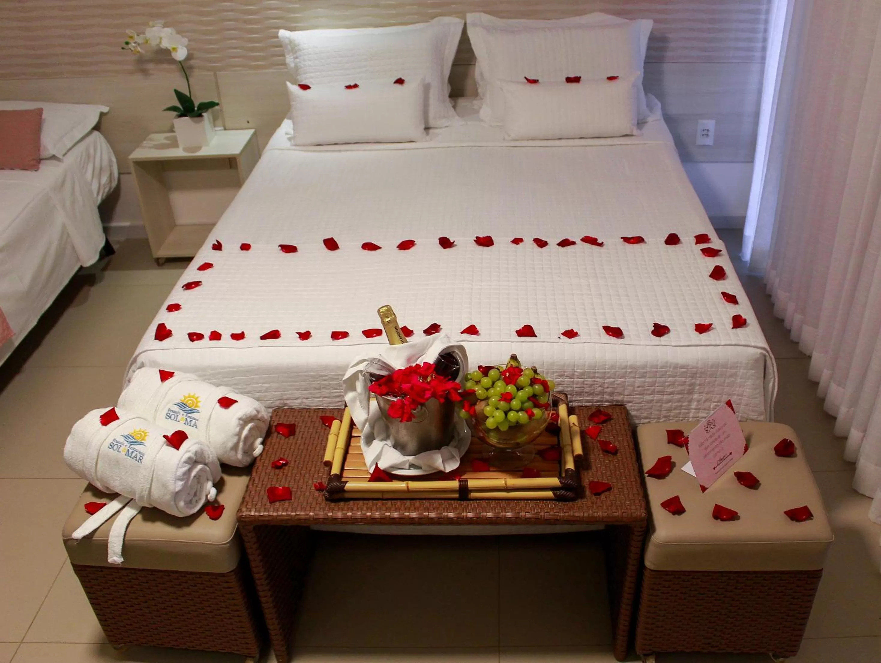 Bed in Pousada Sol e Mar