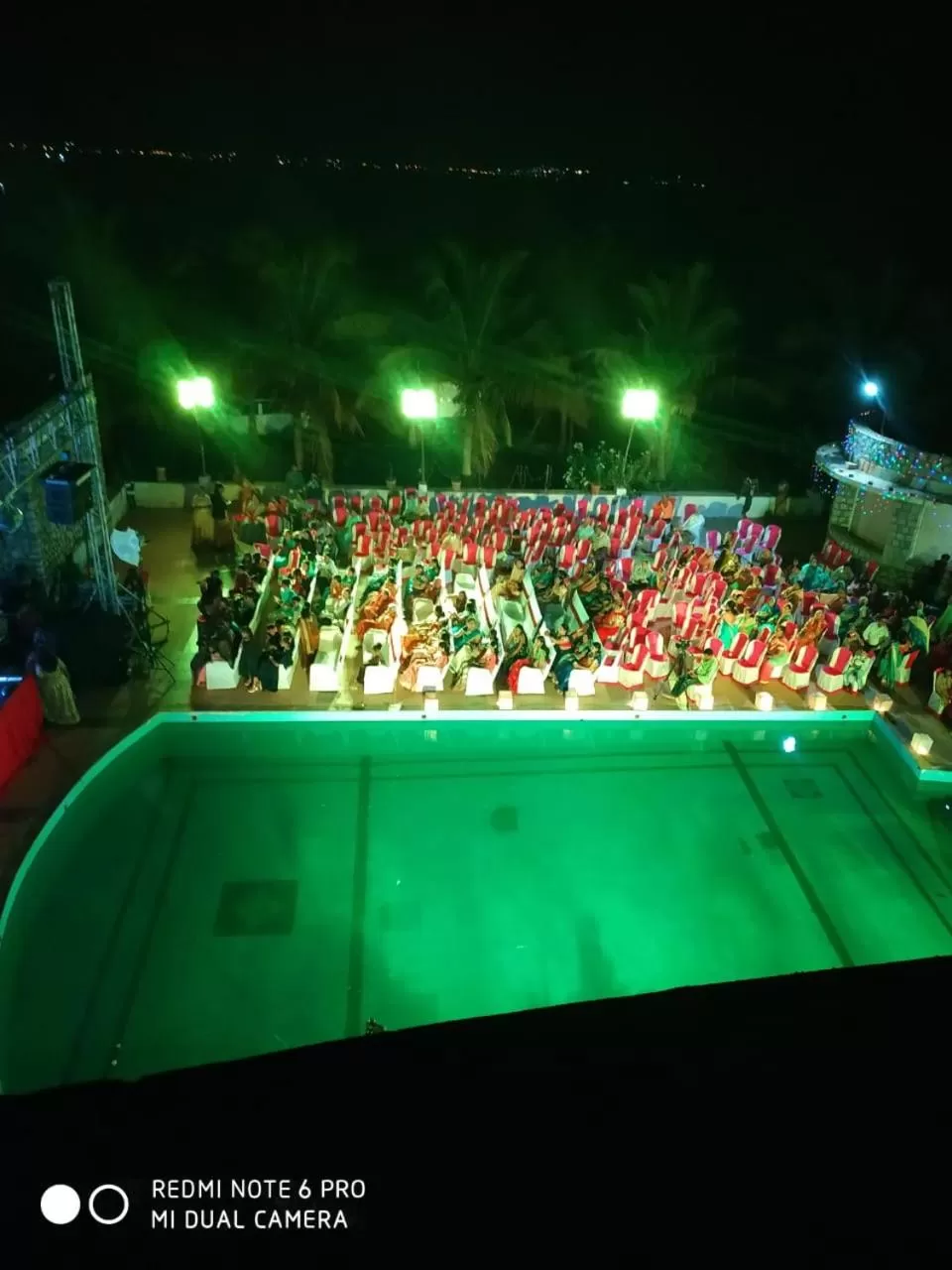 Swimming pool in Kanthi Resorts Badami