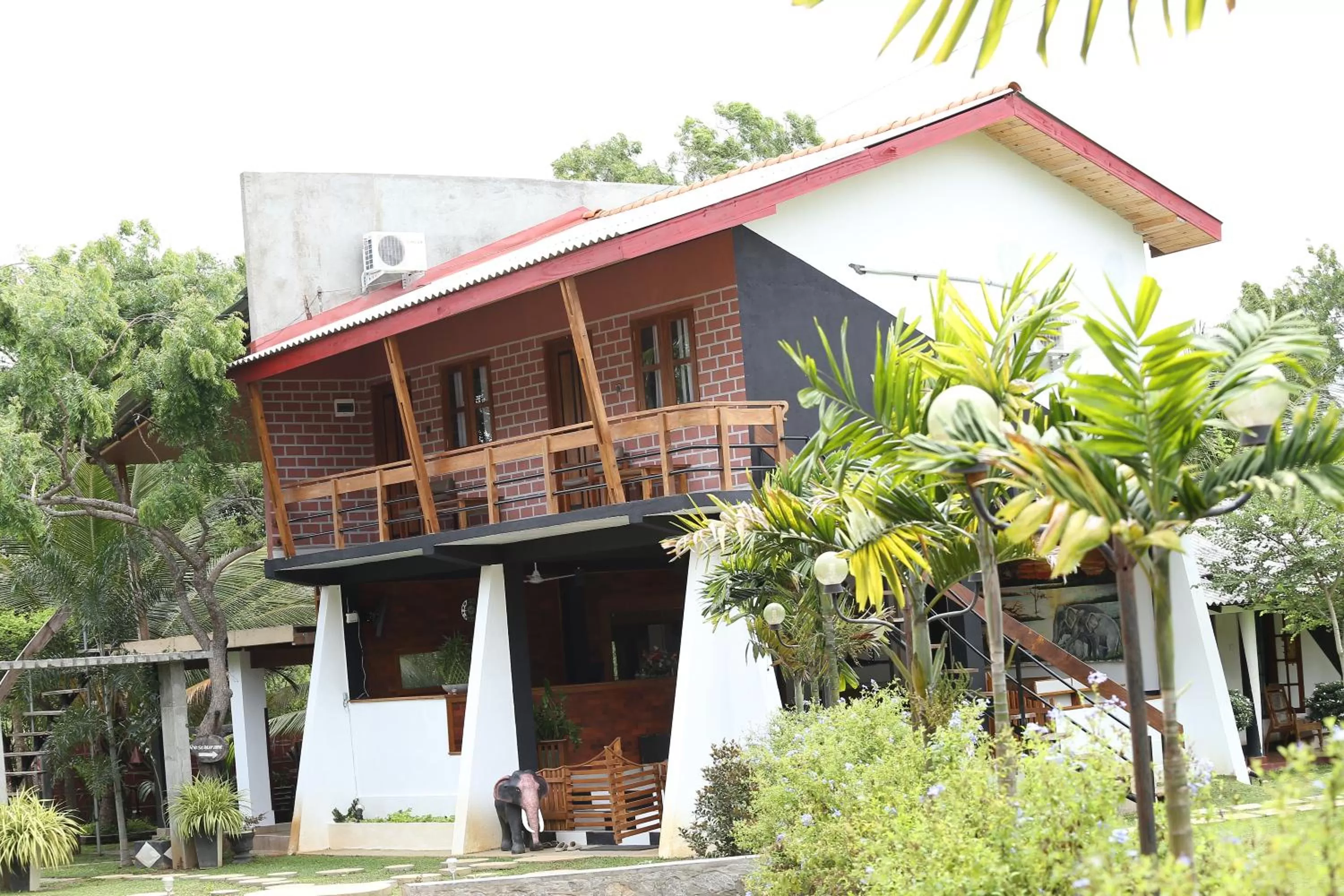 Balcony/Terrace in Eco Hotel Black & White - Anuradhapura