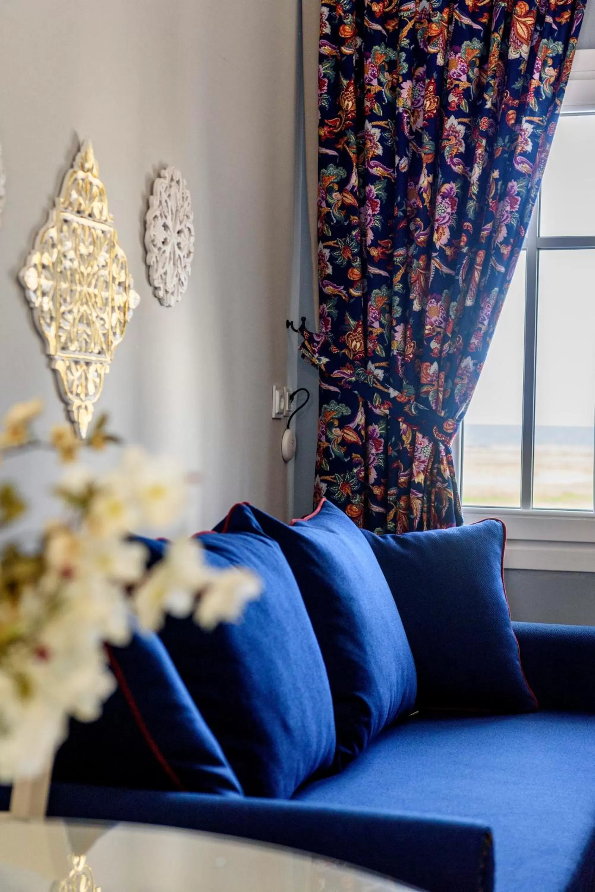 Seating area in Nafsika Suites