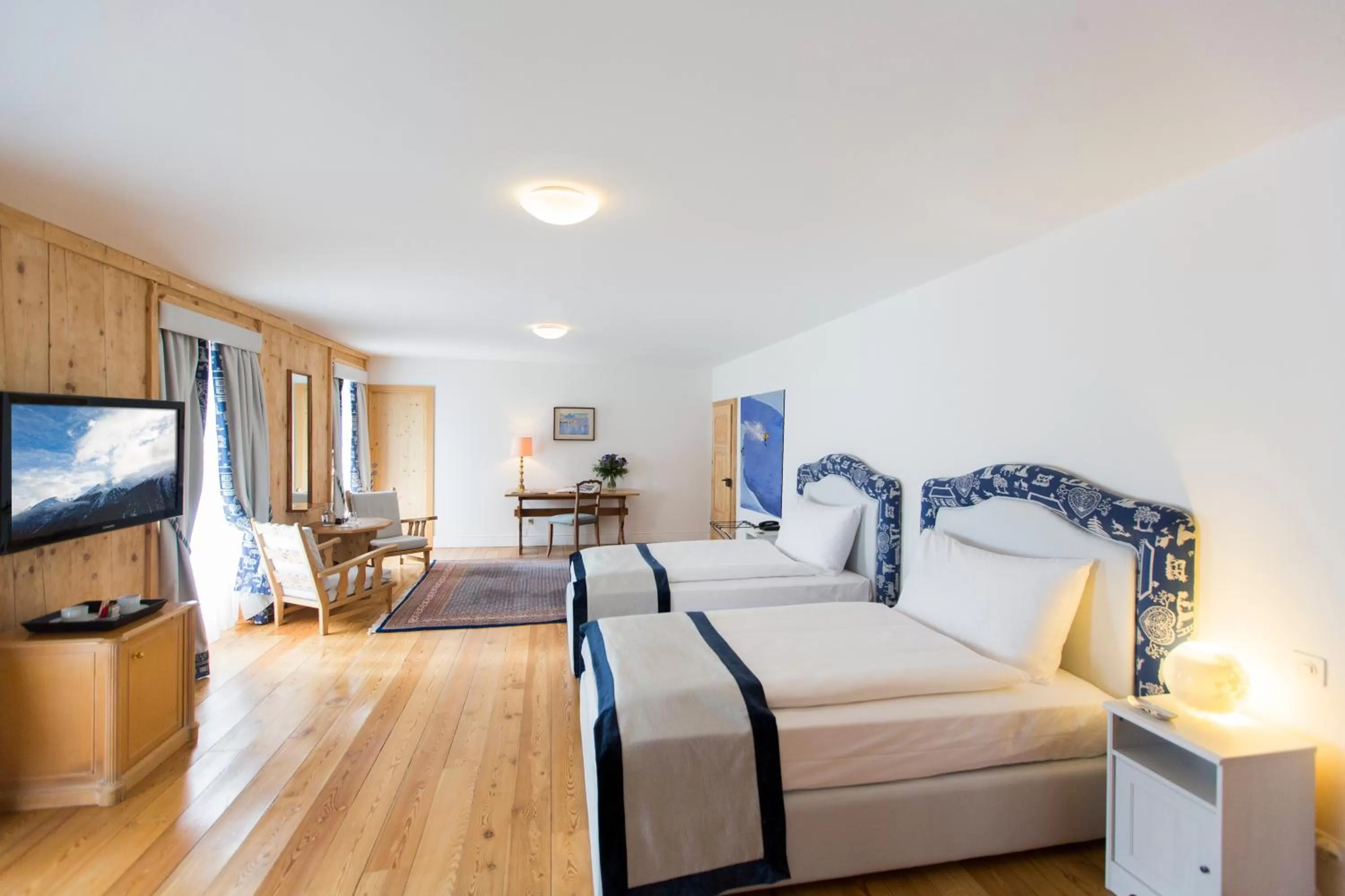 Bed in Hotel Bernina 1865 by Kleos Group Collection