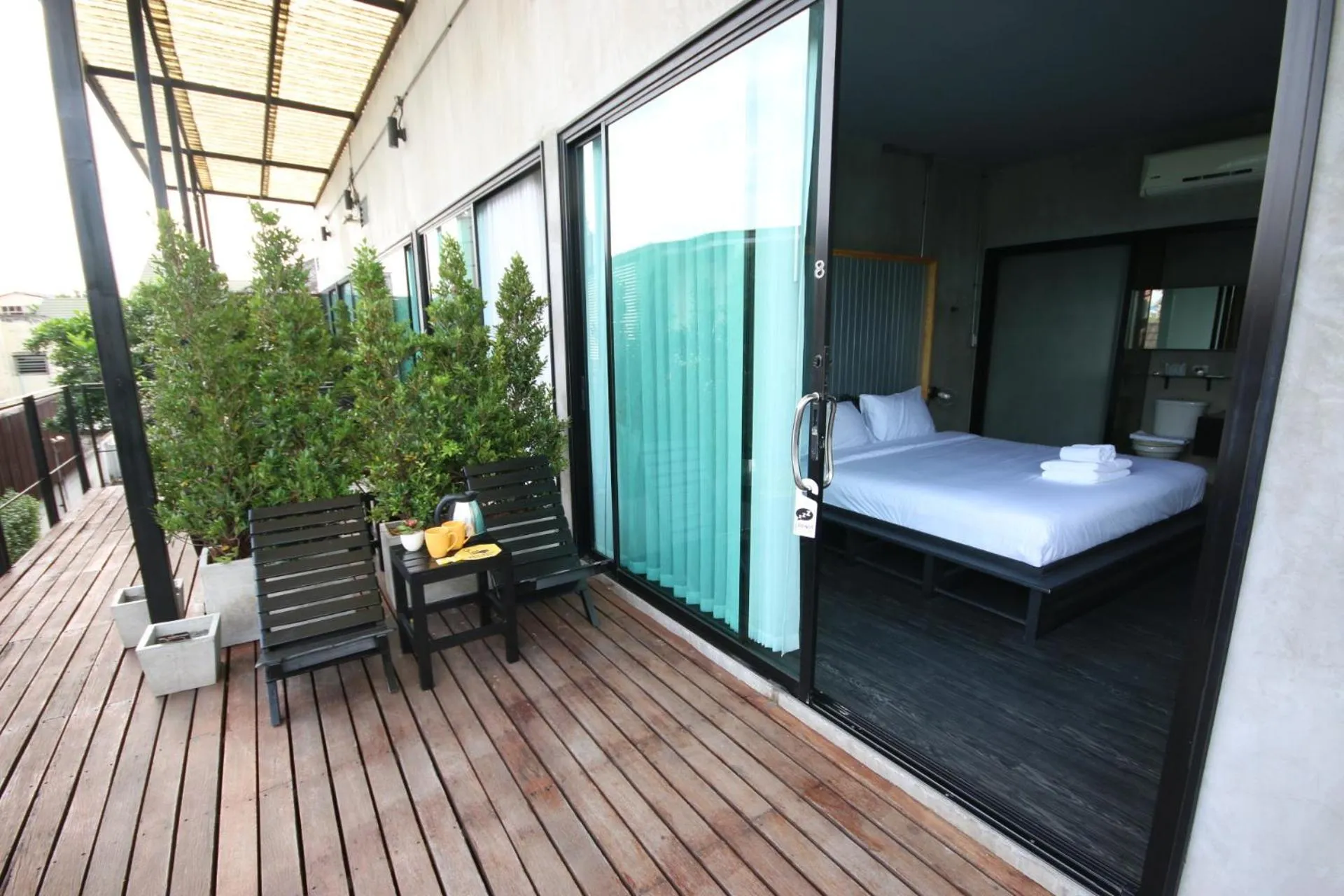 Balcony/Terrace in BED STOP Hotel Chiangmai