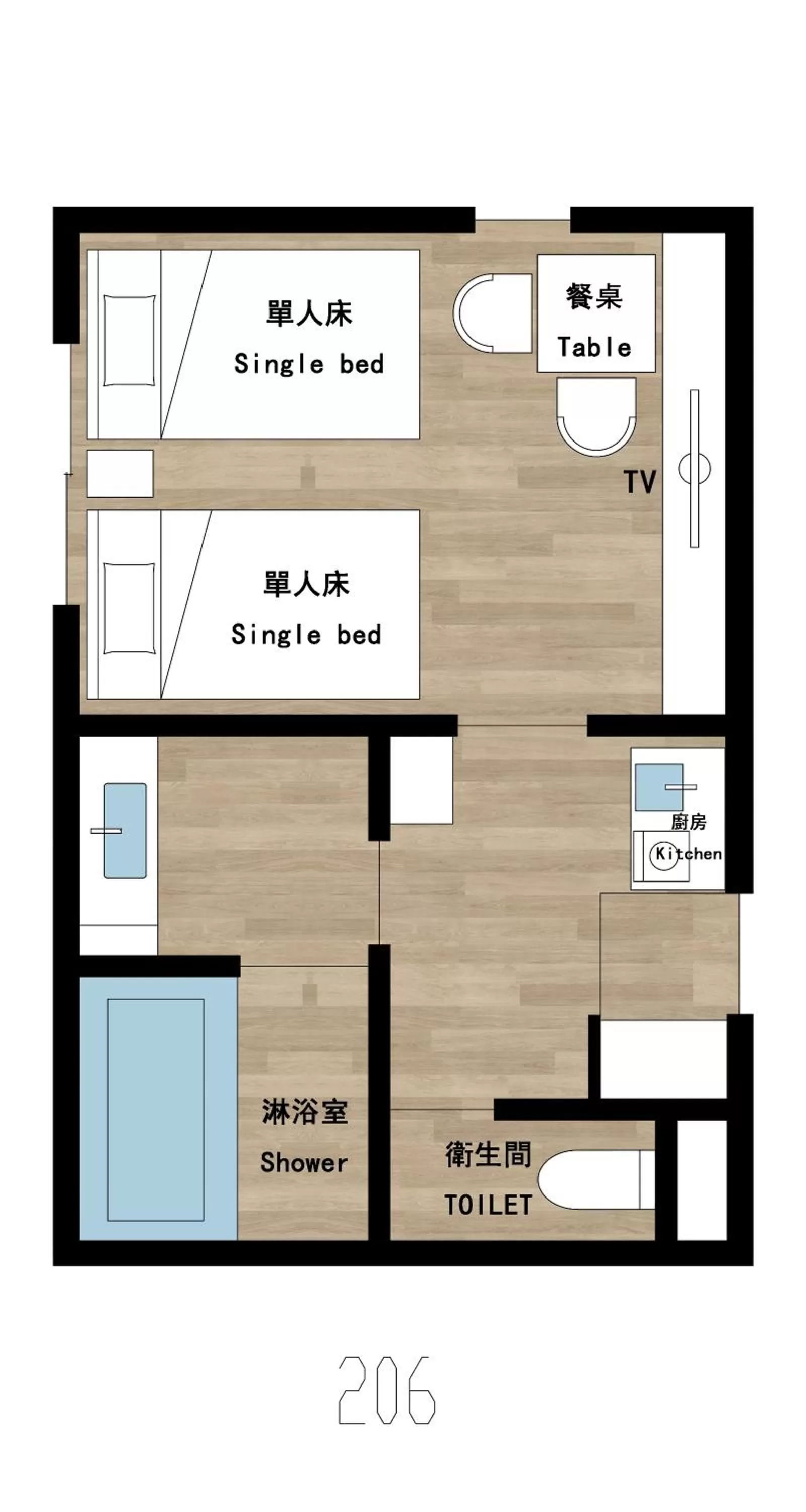 Floor plan in Reikyo Garden Osaka