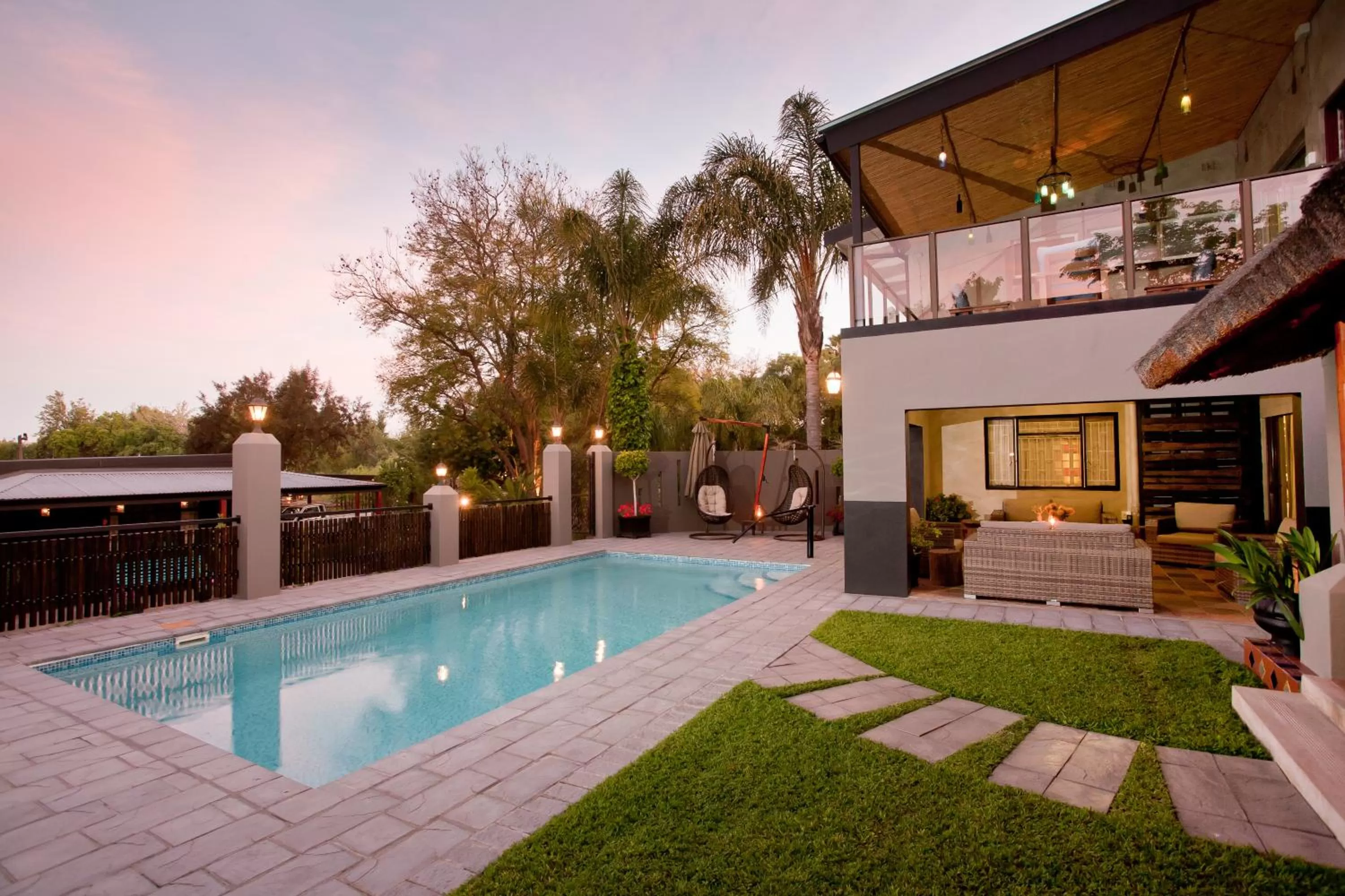 Swimming pool in Miles B&B Guest House