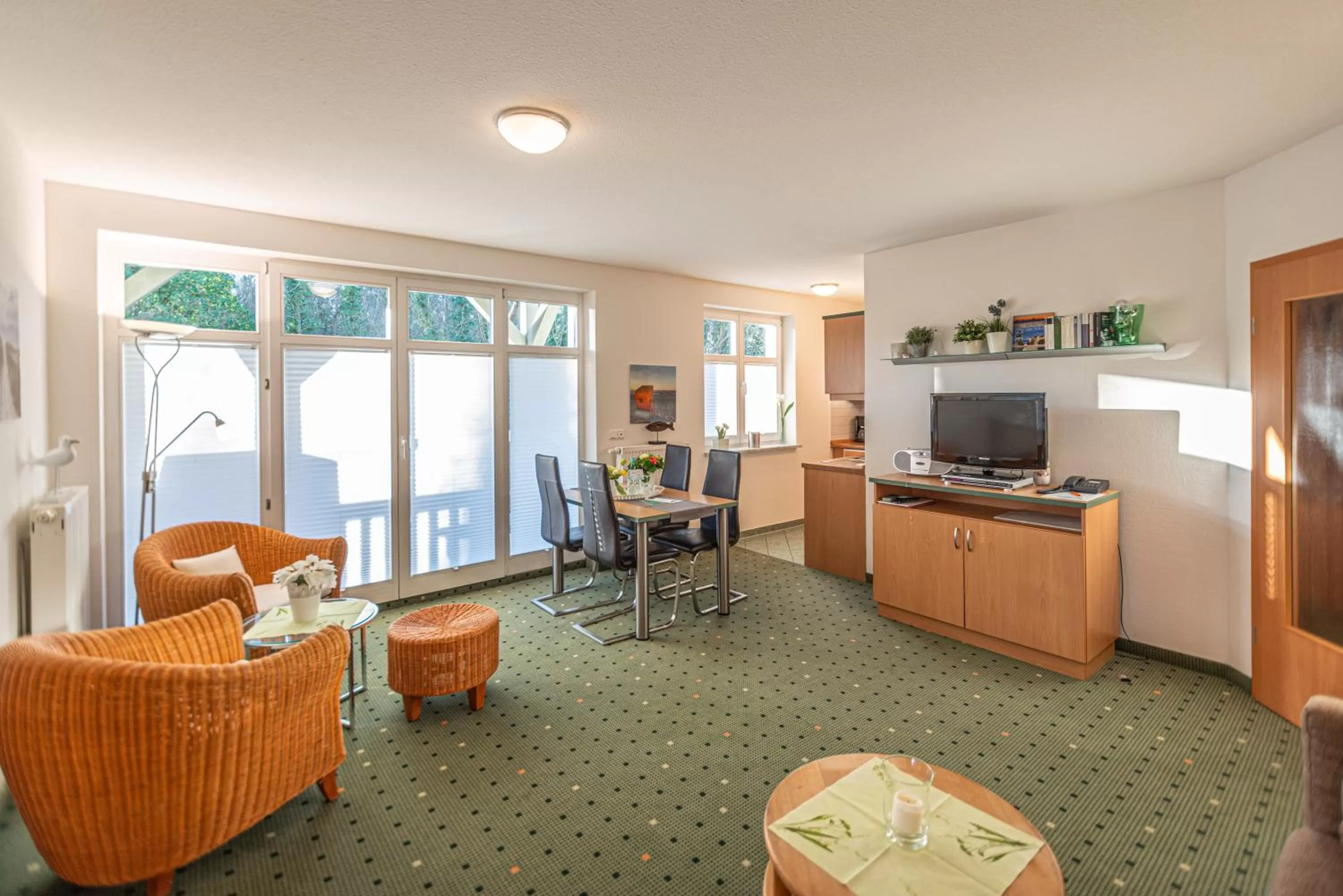 TV and multimedia, Seating Area in Am Weststrand Apartmenthaus Waldeck