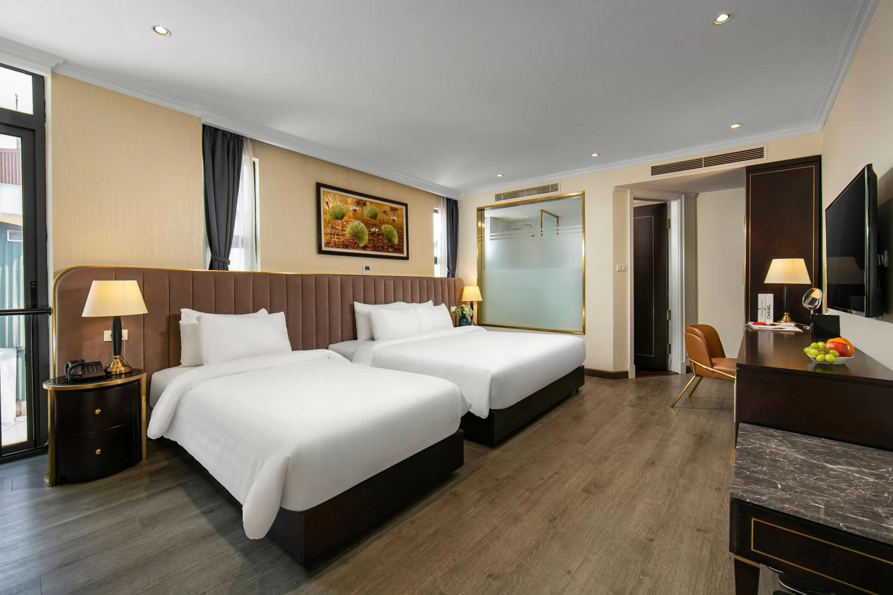 Bed in San Palace Hotel & Rooftop