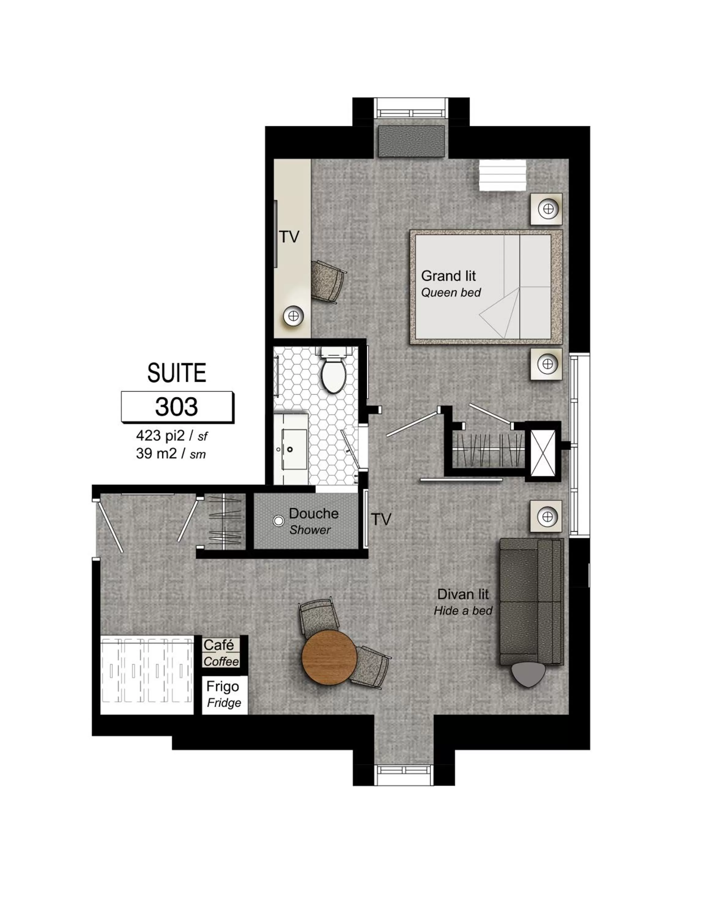 Floor plan in Chez Truchon Bistro-Auberge