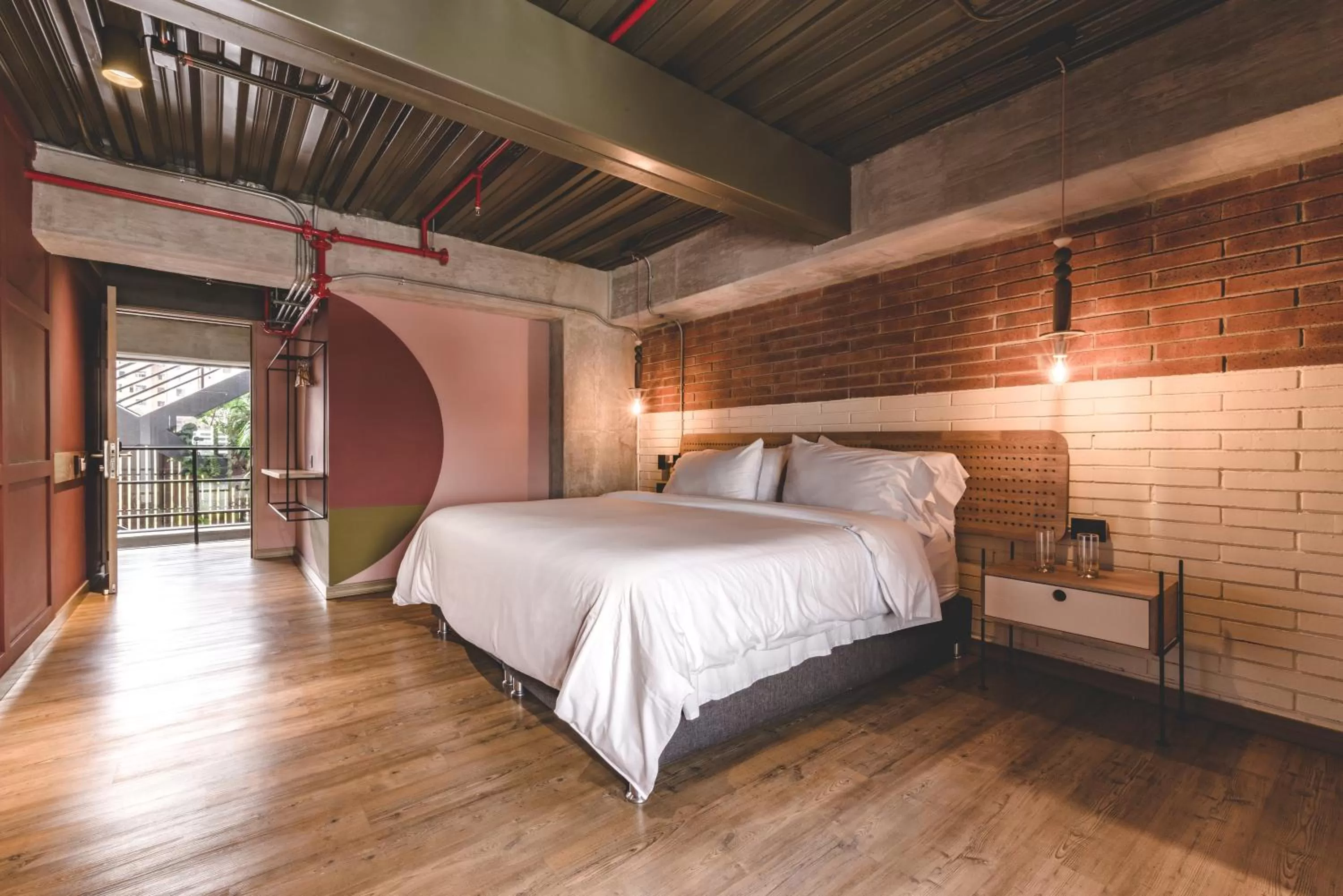 Photo of the whole room, Bed in The Somos Beats Hotel & Rooftop