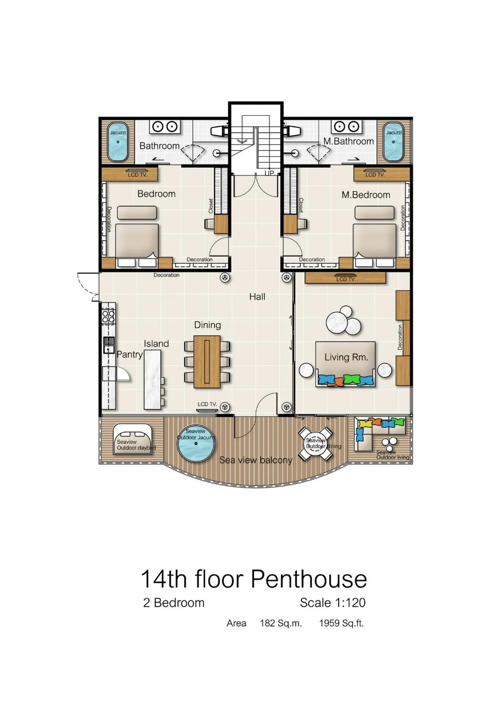 Photo of the whole room, Floor Plan in Patong Heritage Hotel Phuket - SHA Extra Plus