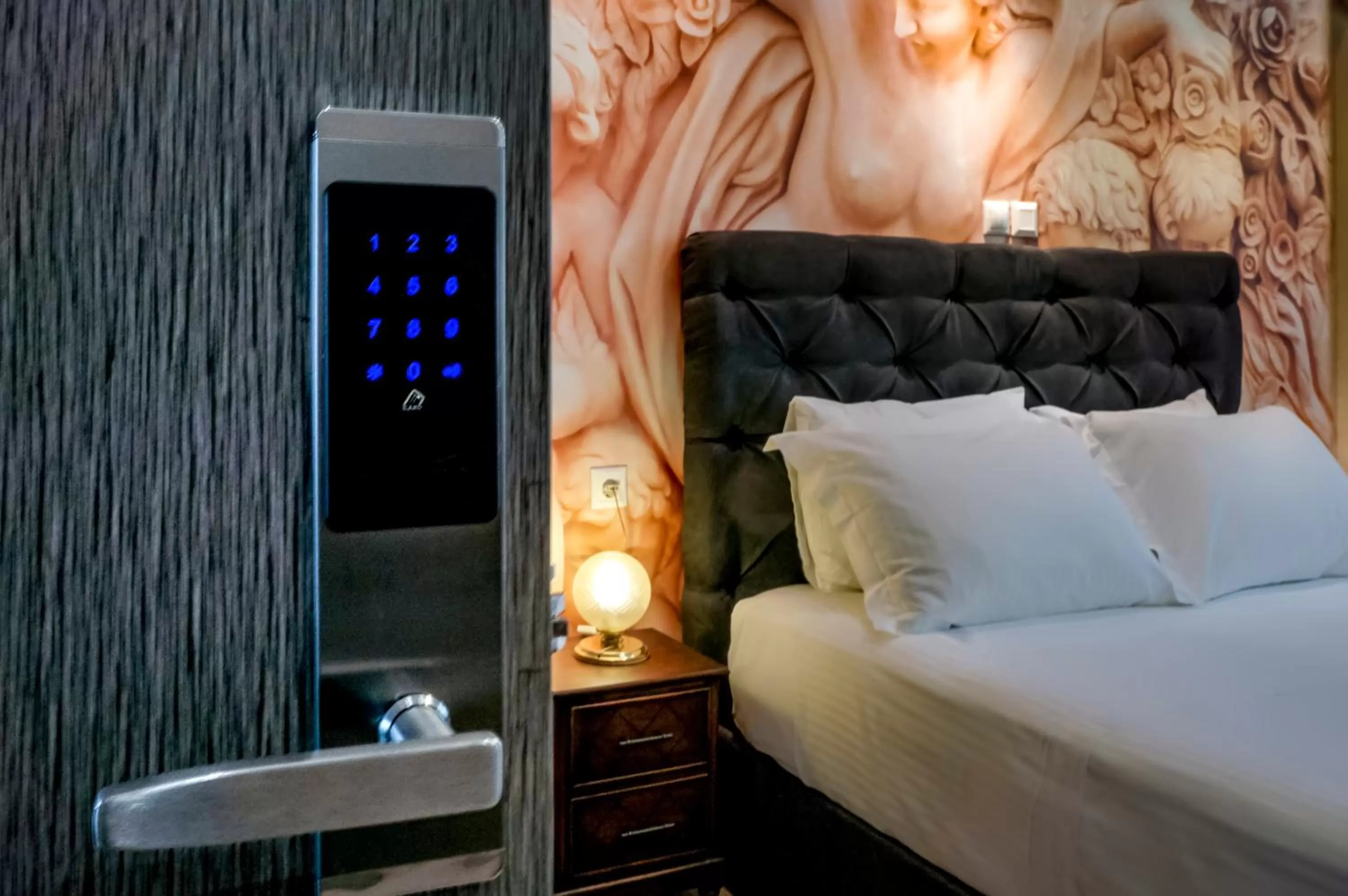 Bedroom, Bed in Pallada Athens boutique rooms & apartments