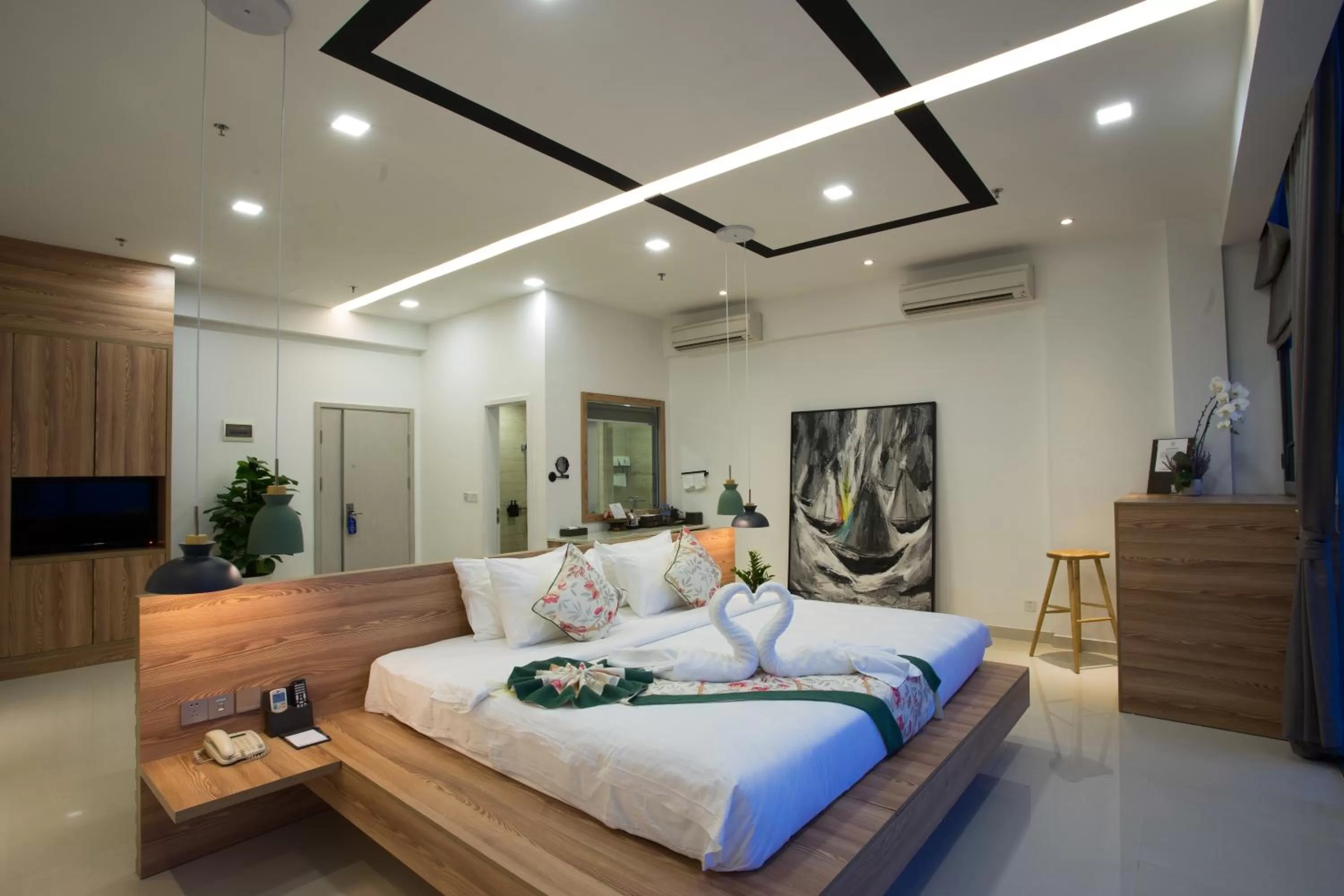 Bed in The Snowbell Hotel