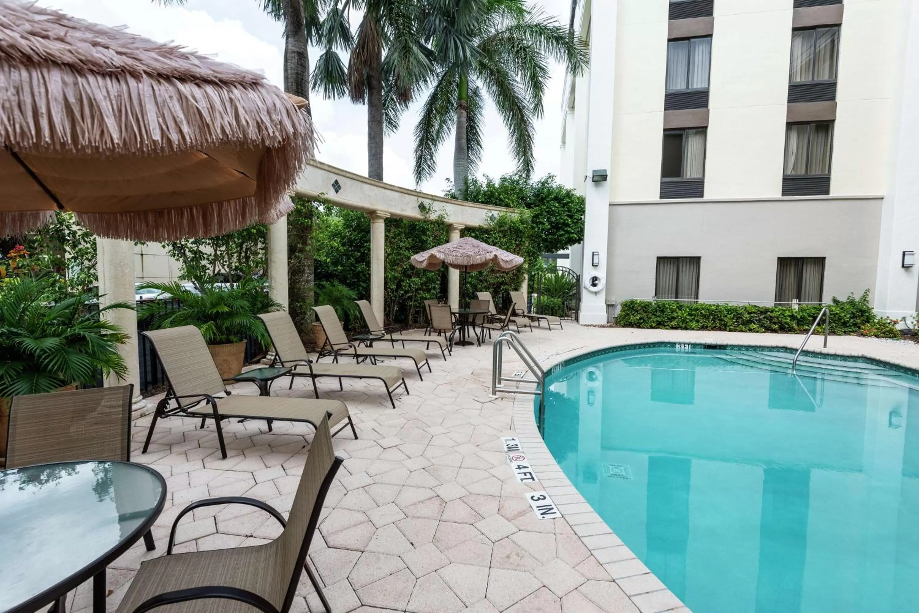 Pool view in Hampton Inn Boca Raton