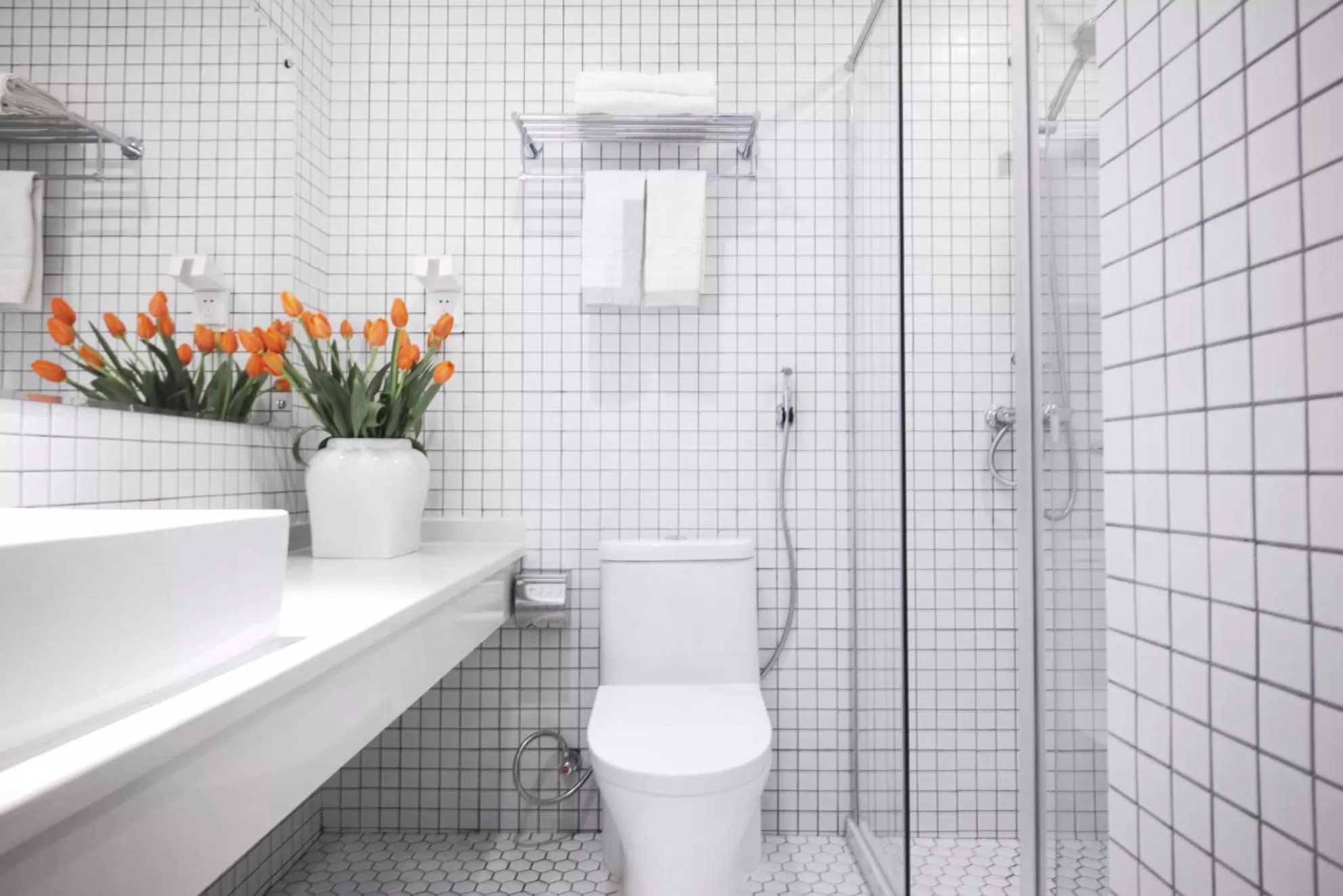 Decorative detail, Bathroom in Beijing Shangchao Hotel