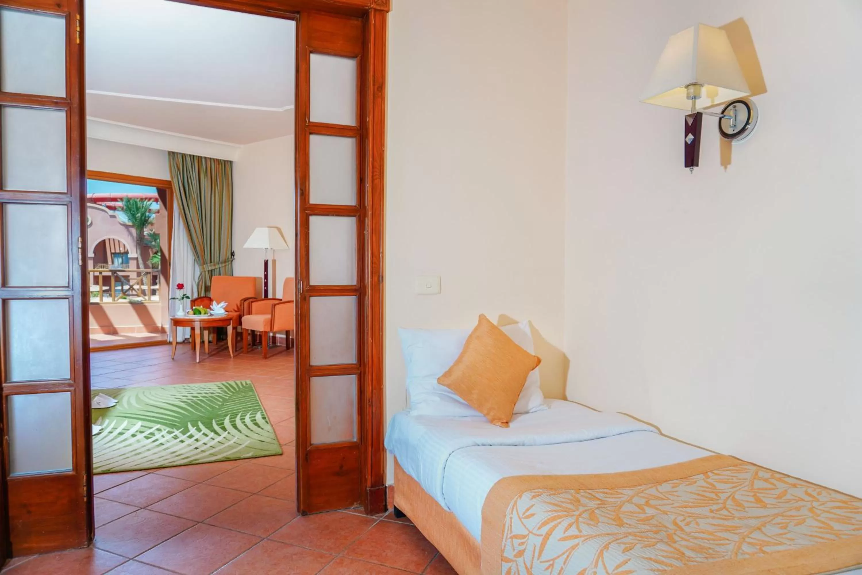 Family Room with Garden View ( 2 Adults + 1 Child ) in Charmillion Gardens Aquapark