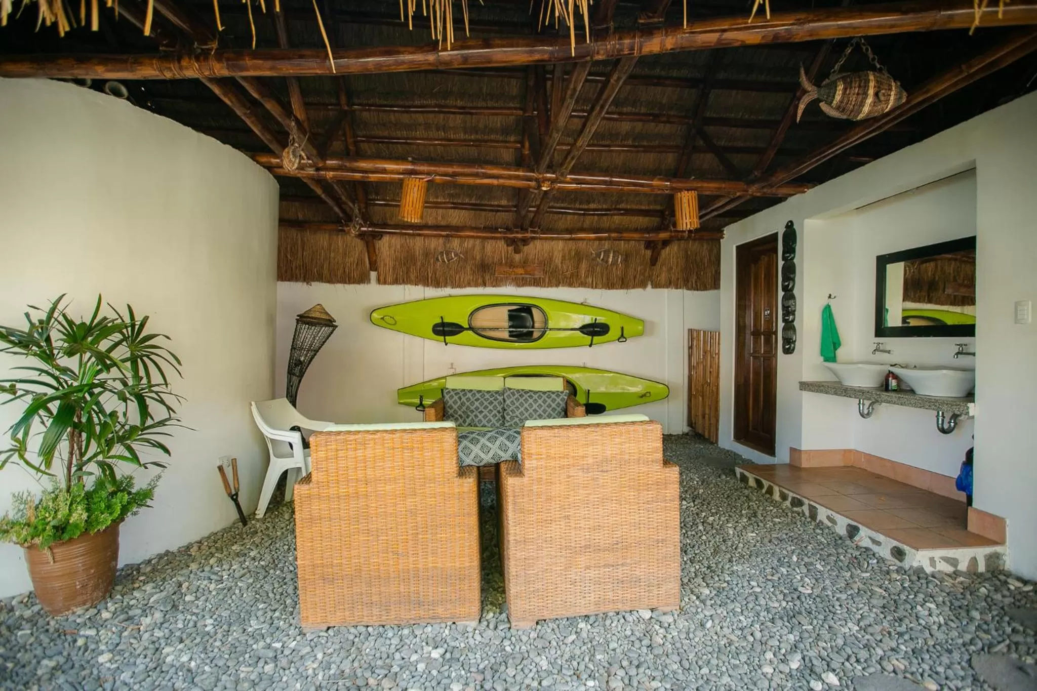 Seating area in Kav's Beach Resort