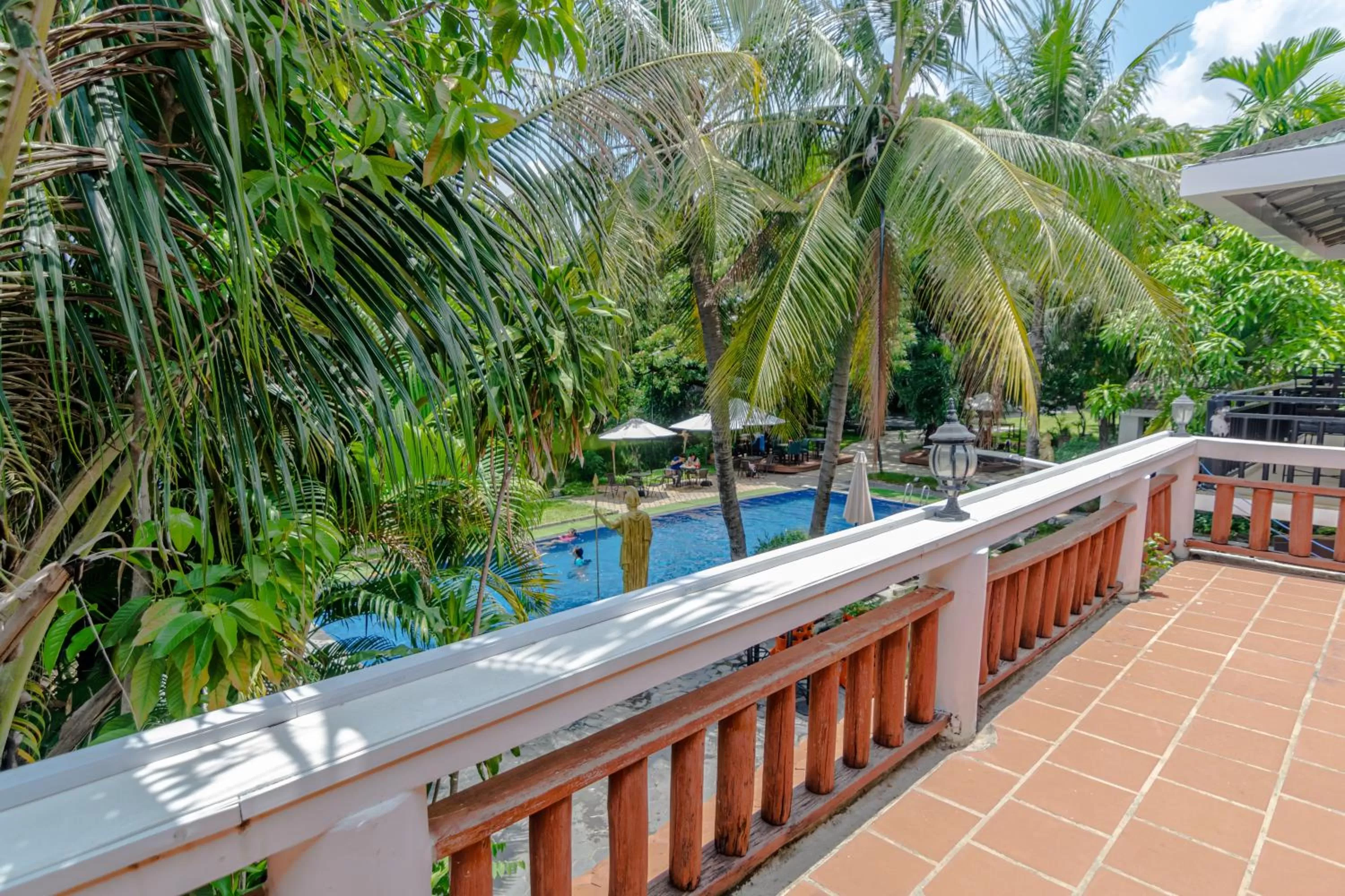 Balcony/Terrace, Pool View in Samathi Lake Resort
